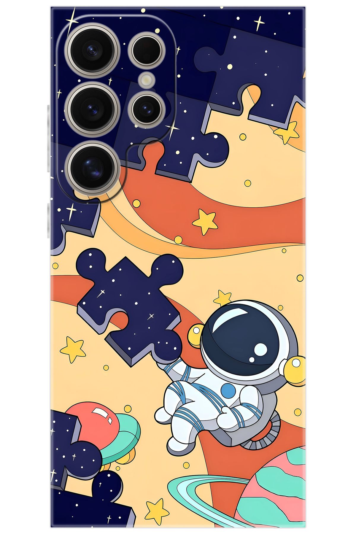 Ceppare Samsung Galaxy S24 ULTRA (SM-S928B) Uyumlu Kılıf Desen Baskılı Silikon Astronot STK:646 CP-UUzF6A3