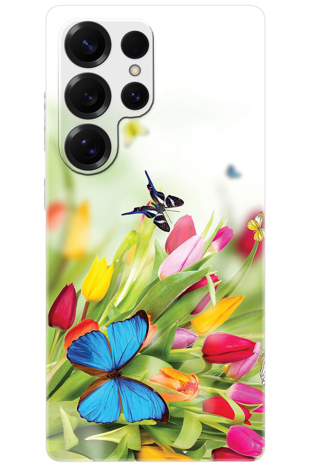Ceppare Samsung Galaxy S25 ULTRA (SM-S938B) Uyumlu Kılıf Desen Baskılı Silikon Kelebekler STK:542 CP-DUBhsCh