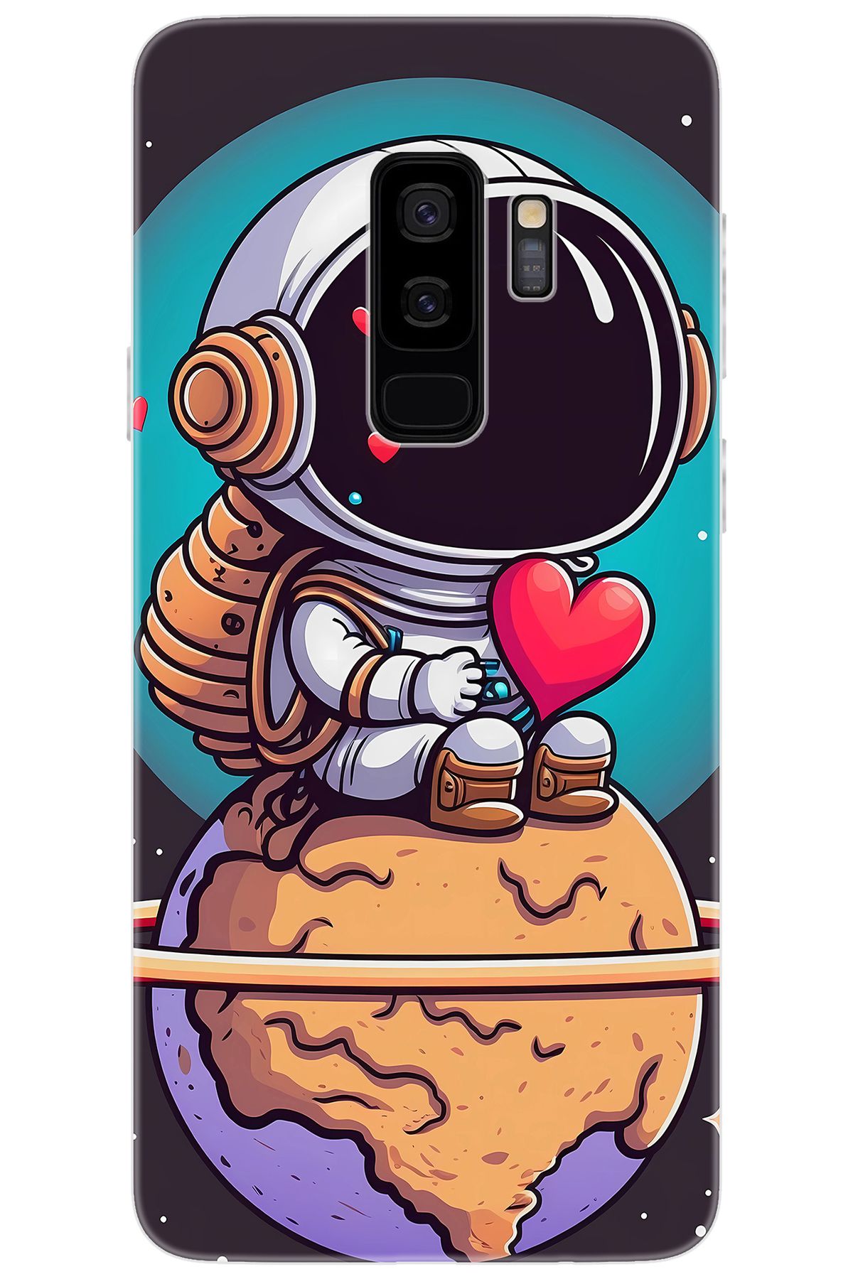 Ceppare Samsung Galaxy S9 PLUS (SM-G965F) Uyumlu Kılıf Desenli Silikon Astronot Serisi STK:1007 CP-FnCI273