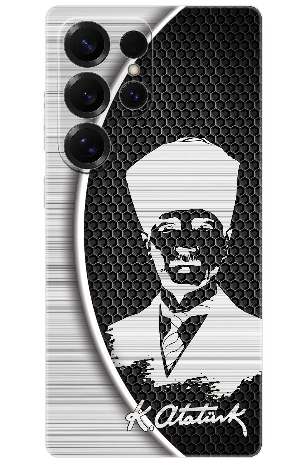 Ceppare Samsung Galaxy S25 ULTRA (SM-S938B) Uyumlu Kılıf Desenli Silikon Atatürk Tasarım STK:398 CP-ELrLRu2