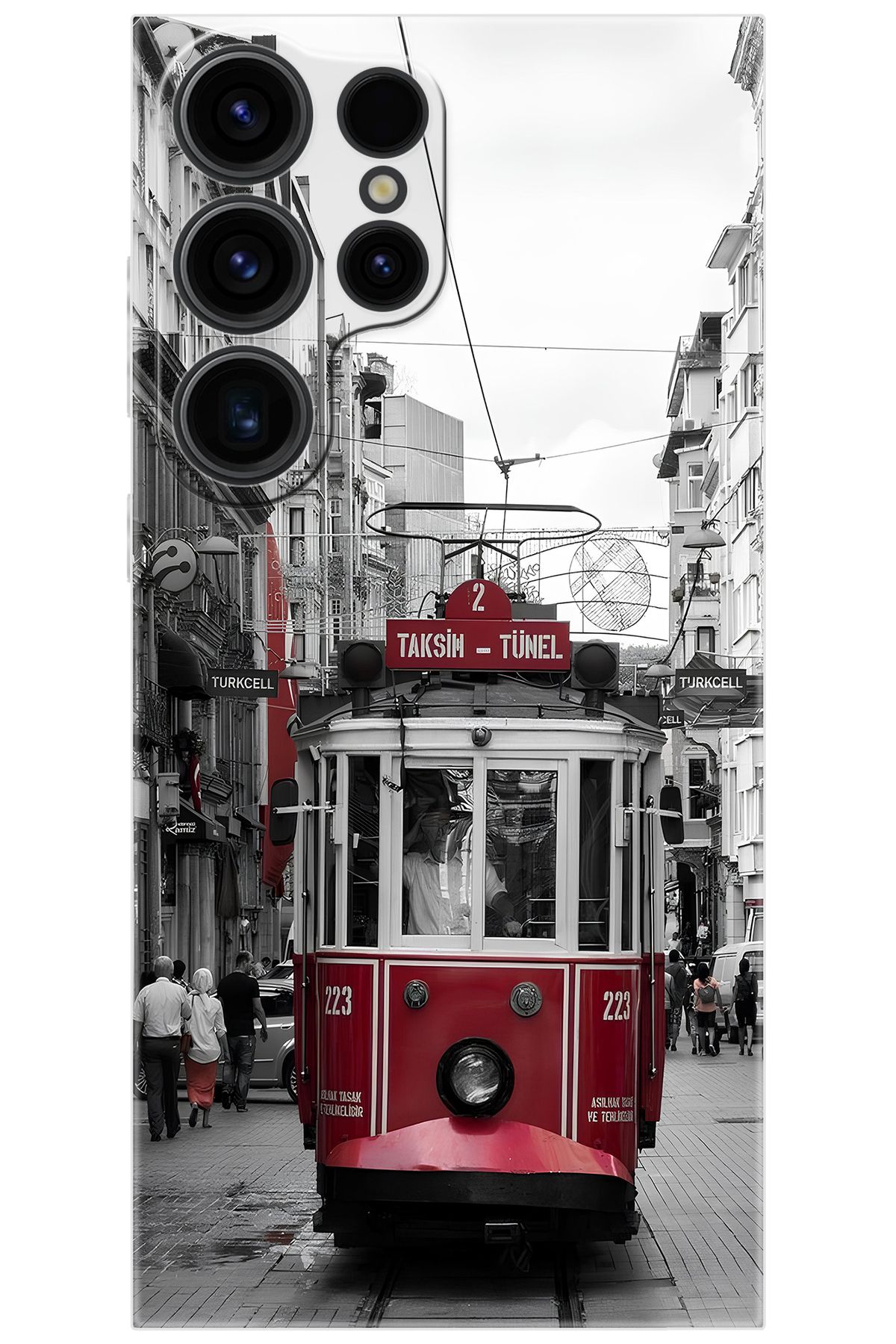 Ceppare Samsung Galaxy S23 ULTRA (SM-S918B) Uyumlu Kılıf Desen Baskılı Silikon Tramvay STK:691 CP-VyH2YDT