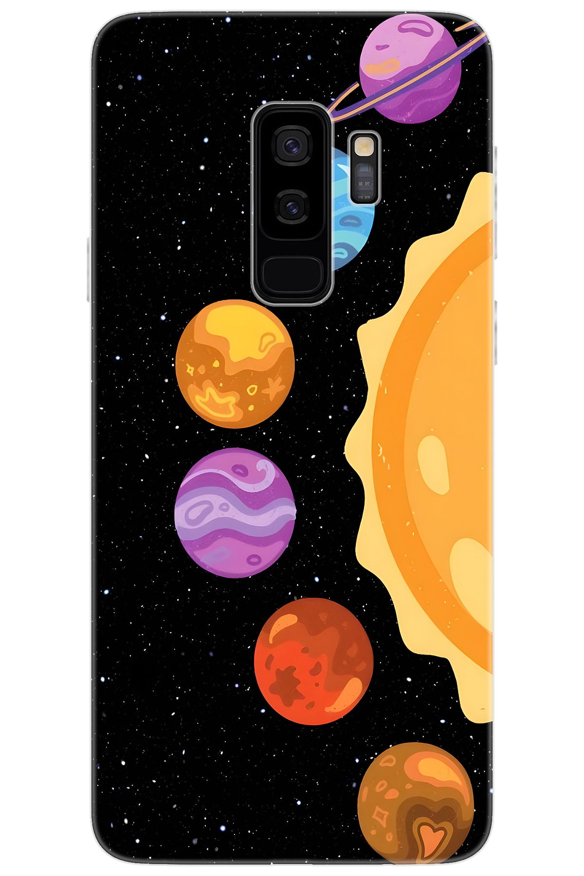 Ceppare Samsung Galaxy S9 PLUS (SM-G965F) Uyumlu Kılıf Desen Silikon Gezegenler Tasarım STK:685 CP-1uyegpX