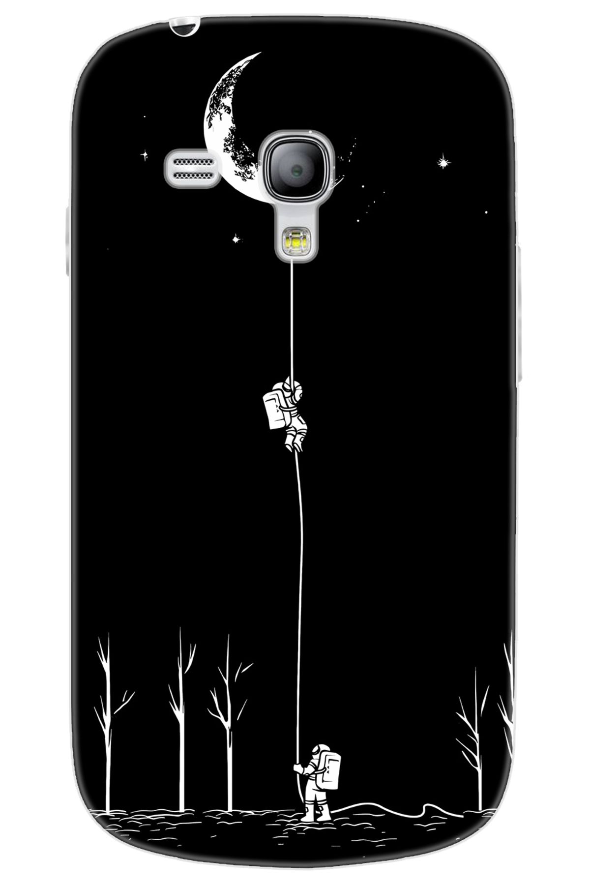 Ceppare Samsung Galaxy S3 Mini (GT-I8190) Uyumlu Kılıf Desenli Silikon Astronot Serisi STK:1006 CP-BRtWG52