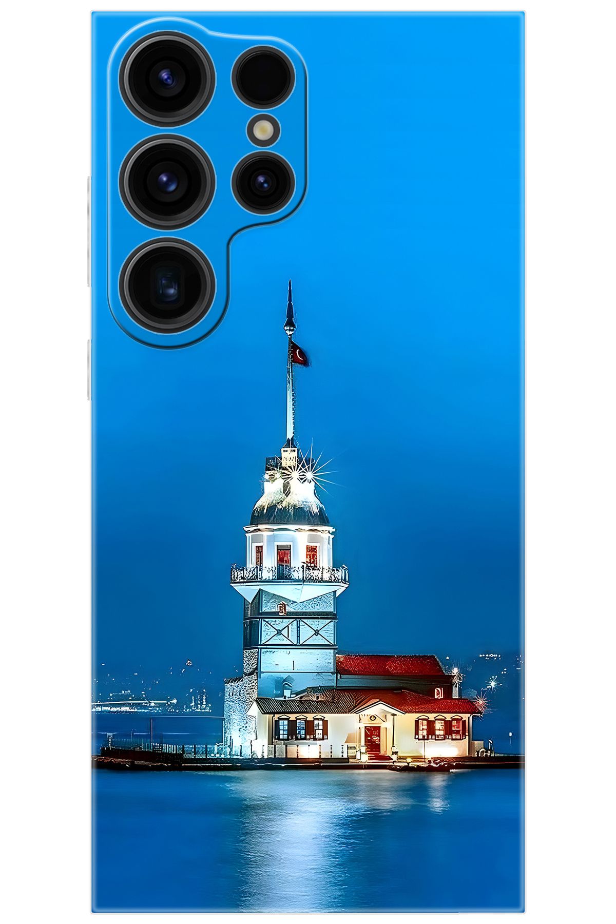 Ceppare Samsung Galaxy S23 ULTRA (SM-S918B) Uyumlu Kılıf Desen Baskılı Silikon Kız Kulesi STK:617 CP-Y5gqzHc