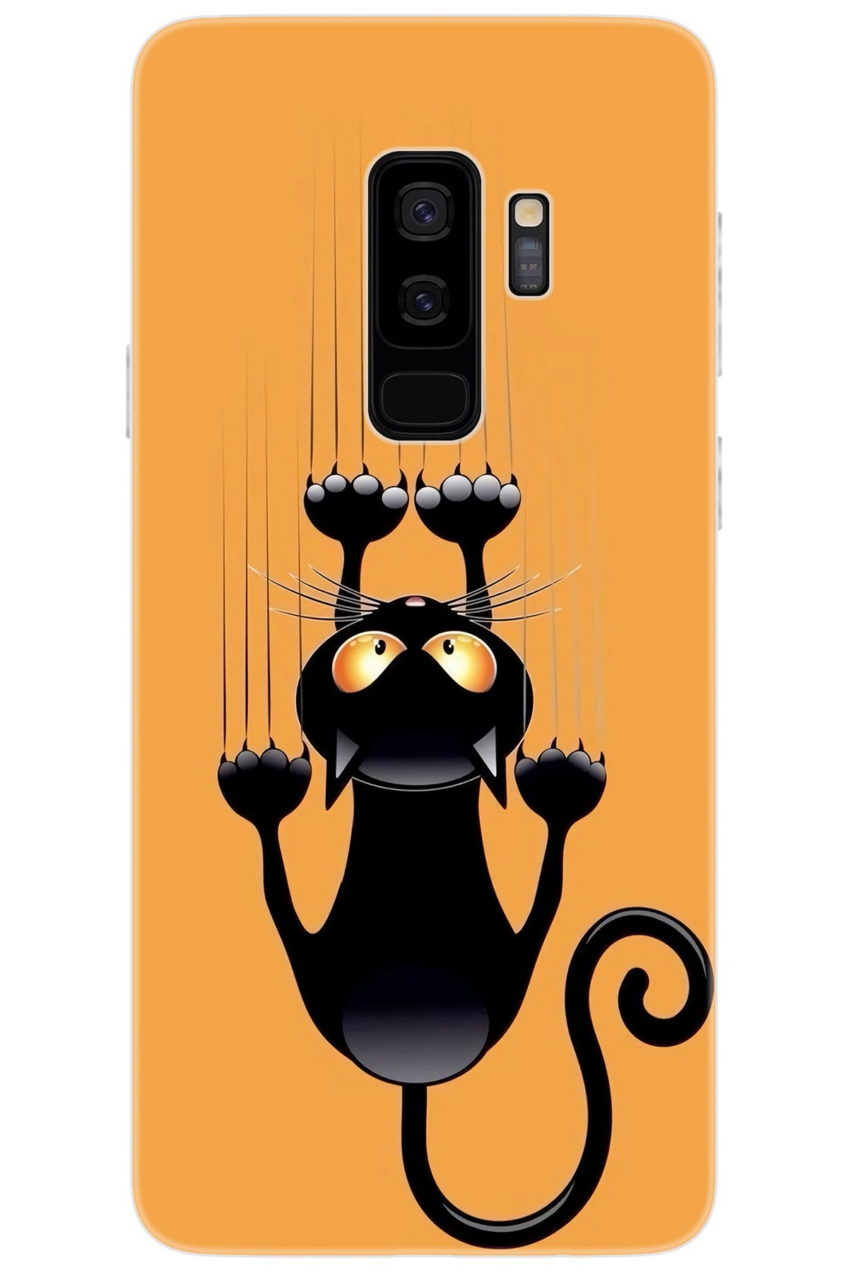 Ceppare Samsung Galaxy S9 PLUS (SM-G965F) Uyumlu Kılıf Desen Baskılı Silikon Kara Kedi STK:734 CP-XMa39ro