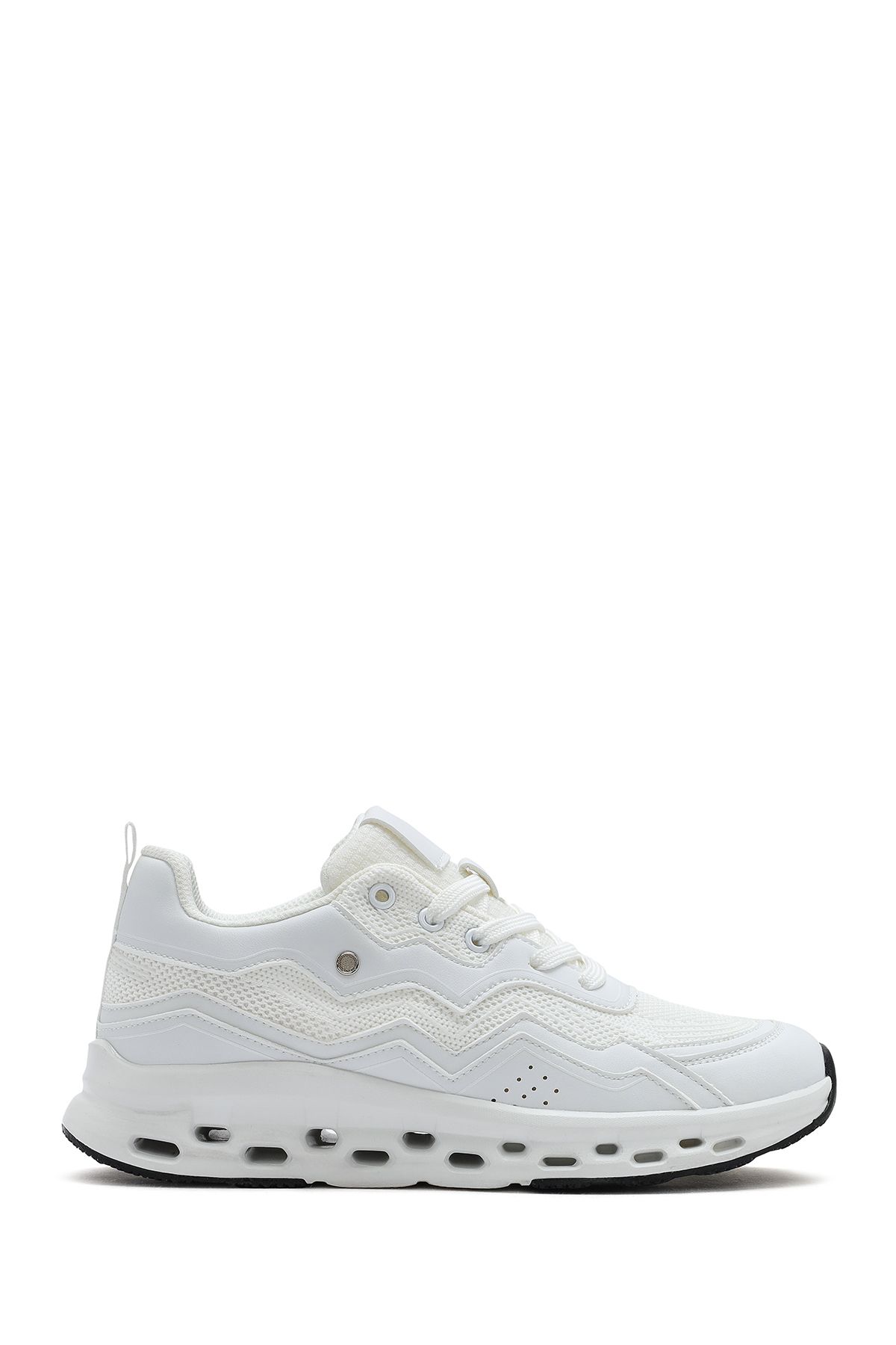 Derimod Kadın Bej Bağcıklı Kalın Tabanlı Sneaker 25SFE495714