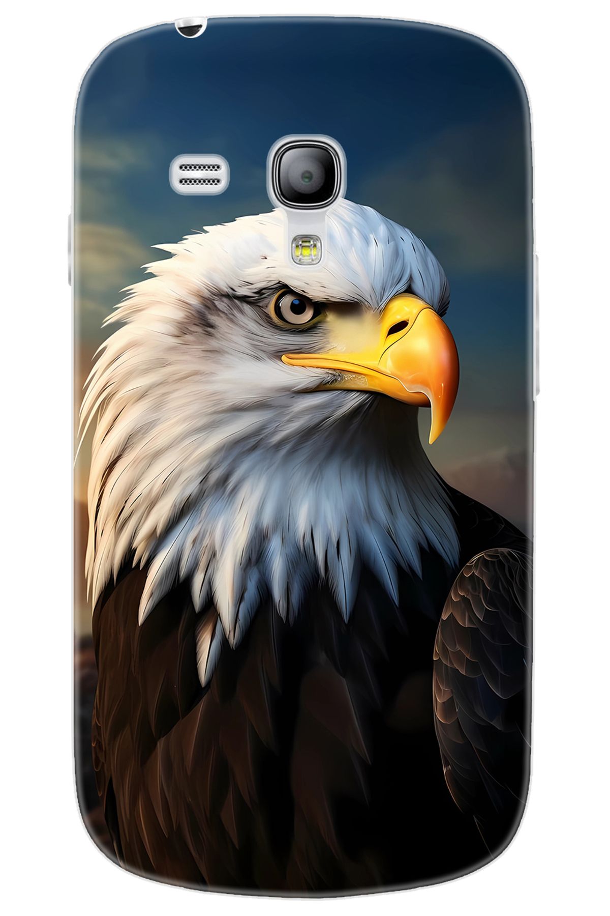 Ceppare Samsung Galaxy S3 Mini (GT-I8190) Uyumlu Kılıf Desen Baskılı Silikon Kartal STK:687 CP-cum2JDG