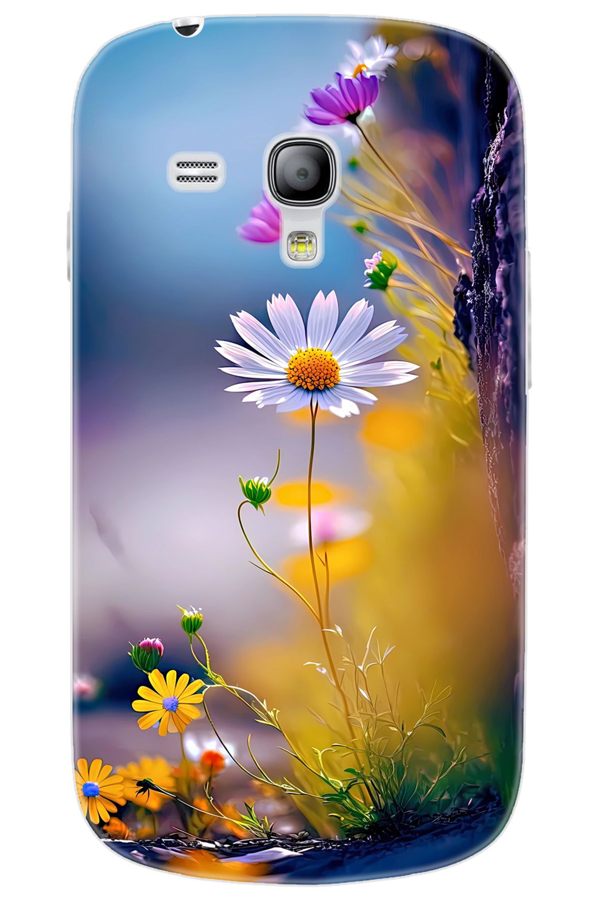 Ceppare Samsung Galaxy S3 Mini (GT-I8190) Uyumlu Kılıf Desen Baskı Silikon Papatya Seri STK:1000 CP-VRQNjEw