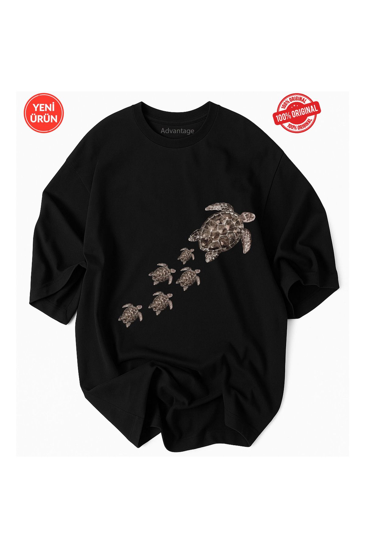 Advantage Kaplumbağa %100 Pamuklu Premium T-Shirt