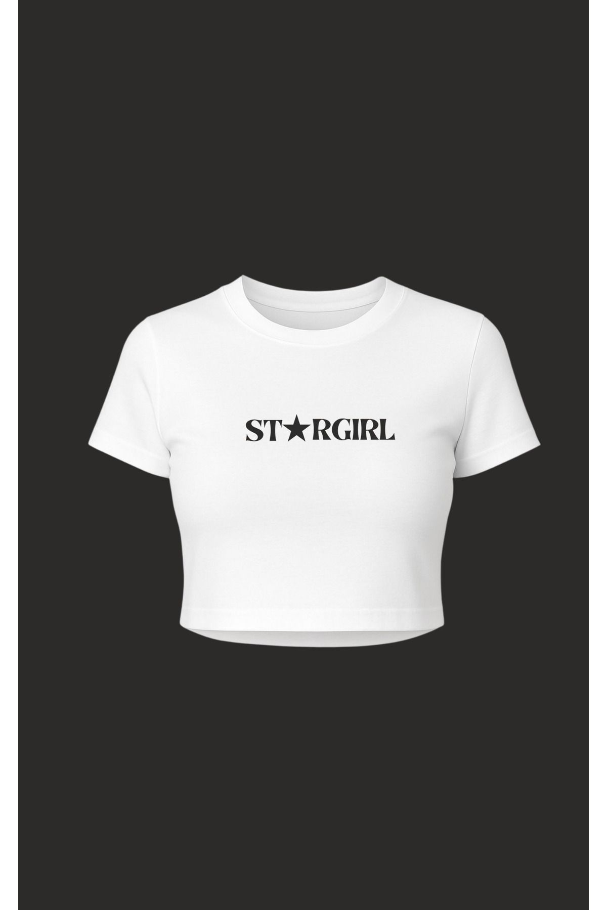 Altair Tr Beyaz Stargirl Baskılı Crop Pinterst Tipi Tşört