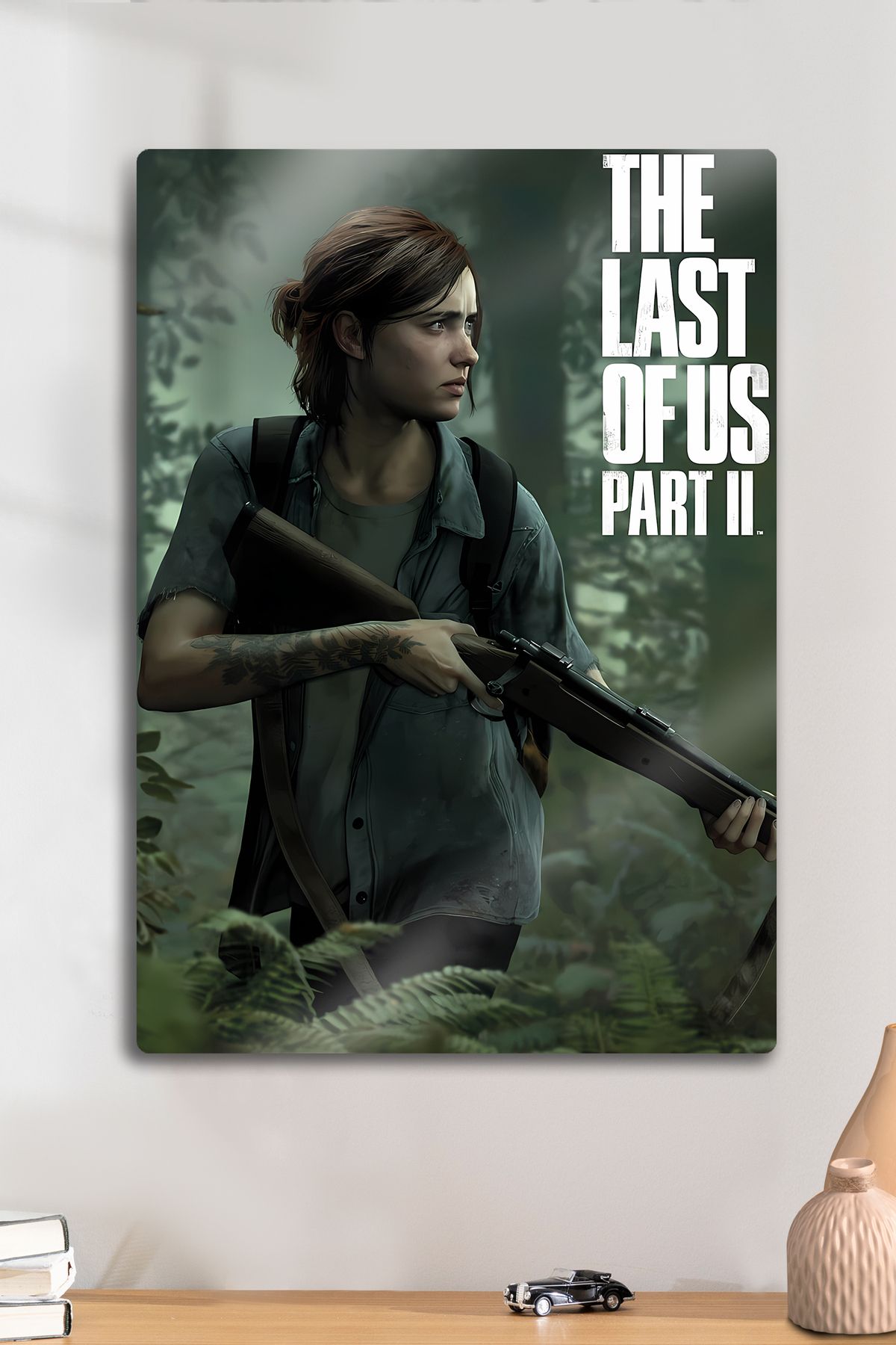DekorHane Metal Baskı - The Last Of Us, Part 2 Baskılı Duvar Dekorasyon, Ellie, Oyun Dekoratif Tablo