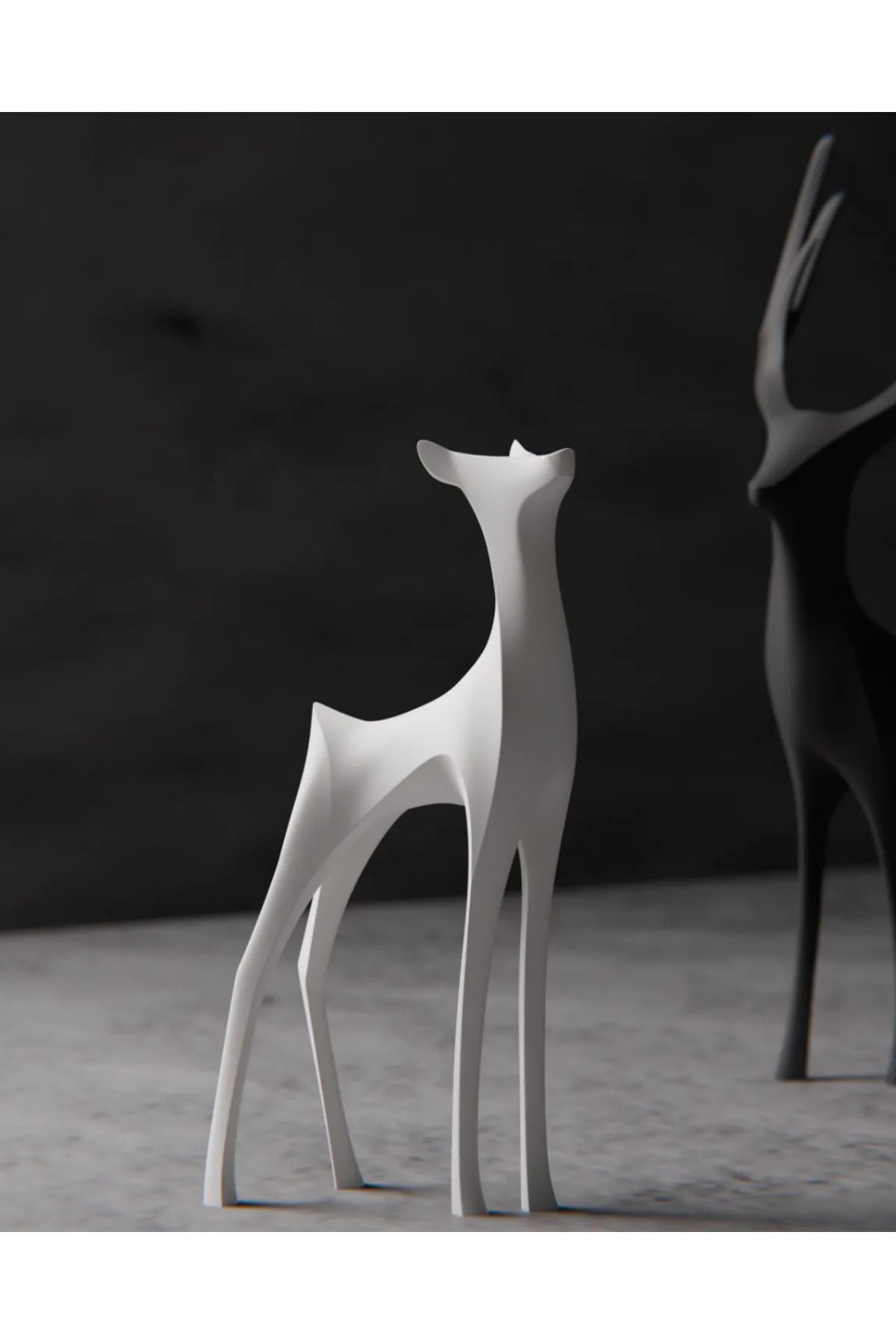 3D Doe Dişi Geyik Biblosu – Dekoratif Figür - Özel Üretim