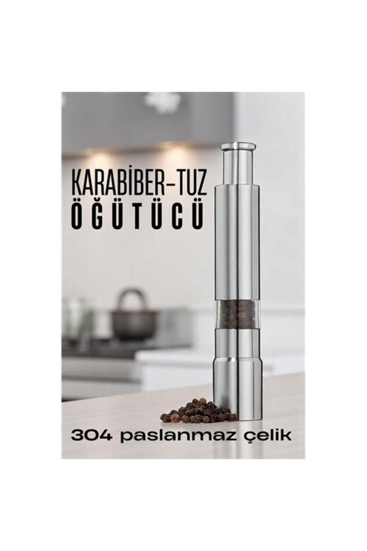 Skygo Karabiber Tuz Öğütücü Profesyonel 304 Paslanmaz Çelik Manuel Baharat Değirmeni