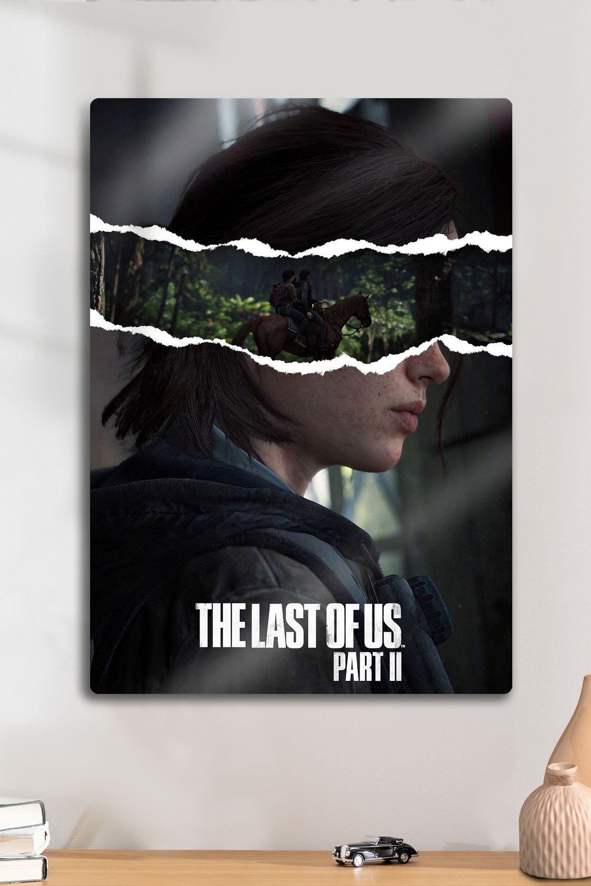 DekorHane Metal Baskı - The Last Of Us Part 2, Ellie, Oyun Dekoratif Tablo, TLOU