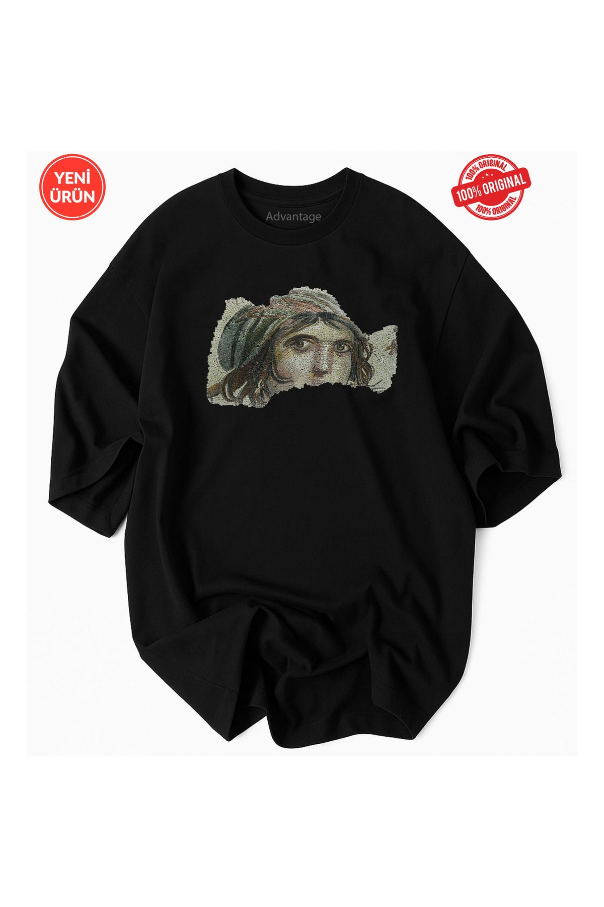 Advantage Zeugma Motif Baskılı %100 Pamuklu Premium T-Shirt