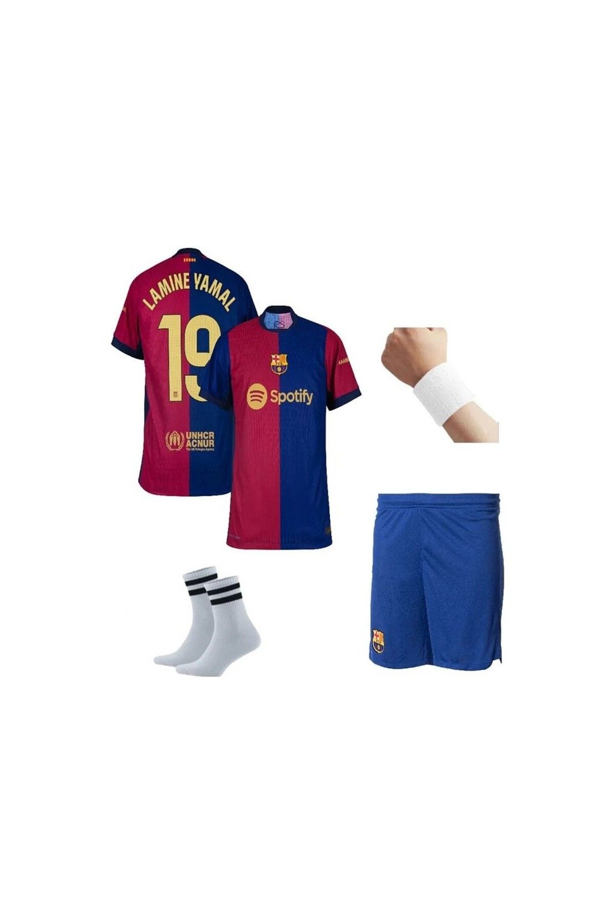 Atlas Global Barça 2024-25 Yeni Sezon Yamal Iç Saha Çocuk Forması 4'Lü Set