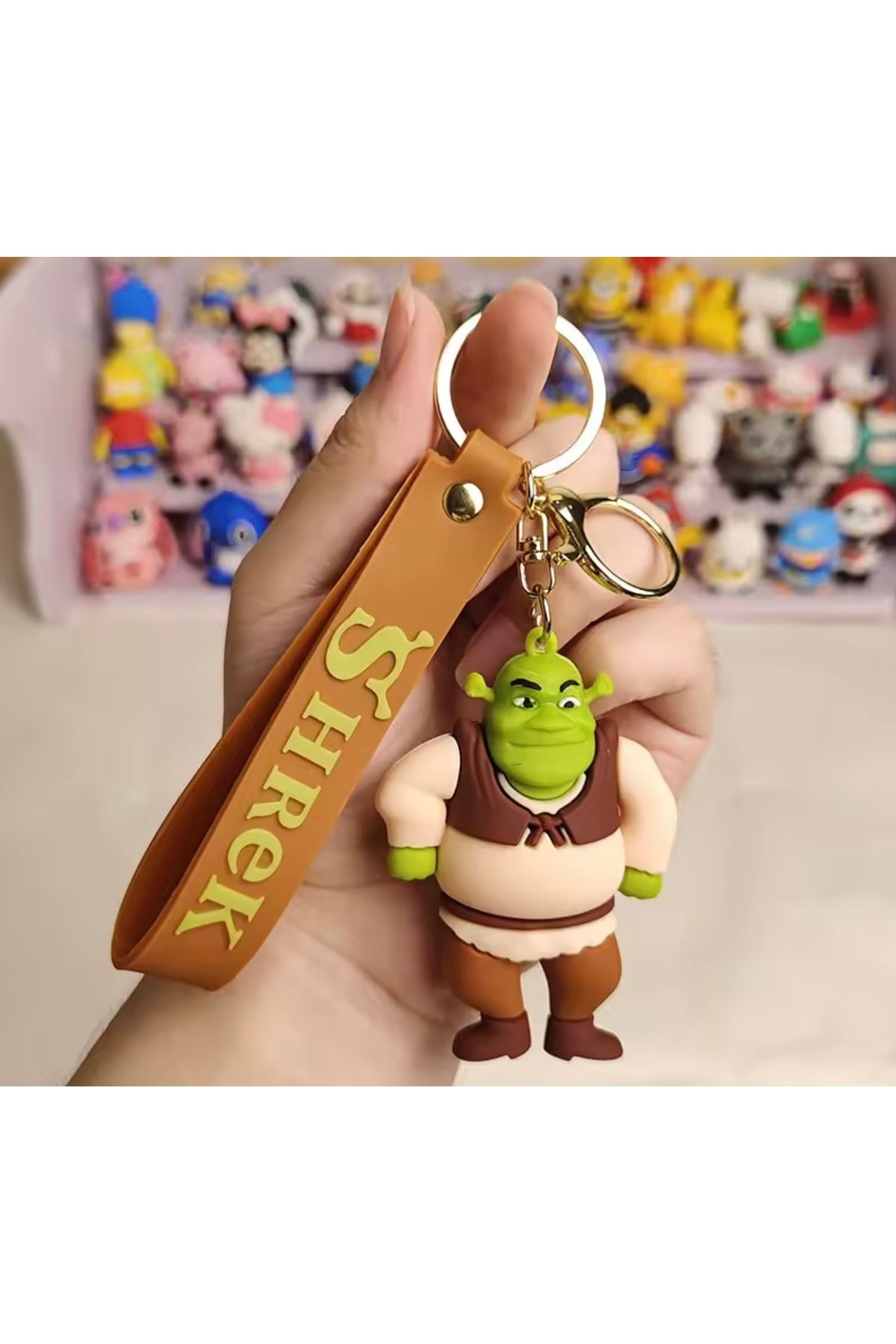 Shrek Lüks Silikon Anahtarlık 3D Büyük Boy