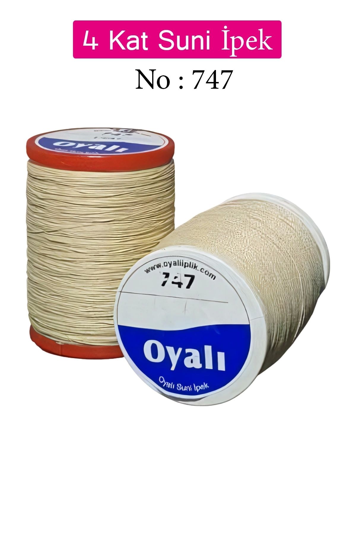 YenisiniAl Oyalı 4 Kat Suni İpek İplik İğne Oyası Boncuk İpi Tığ Oyası No:747