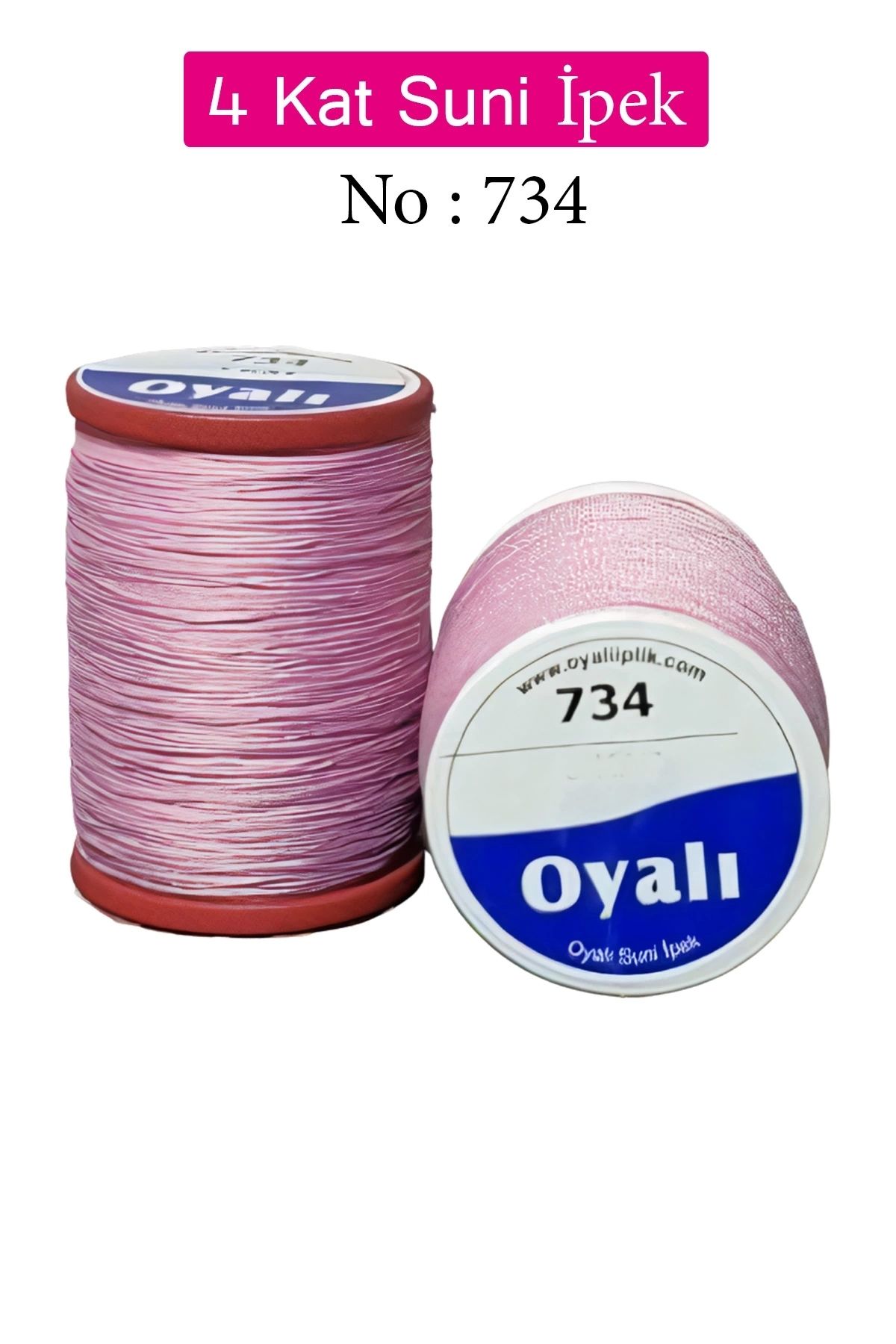 YenisiniAl Oyalı 4 Kat Suni İpek İplik İğne Oyası Boncuk İpi Tığ Oyası No:734