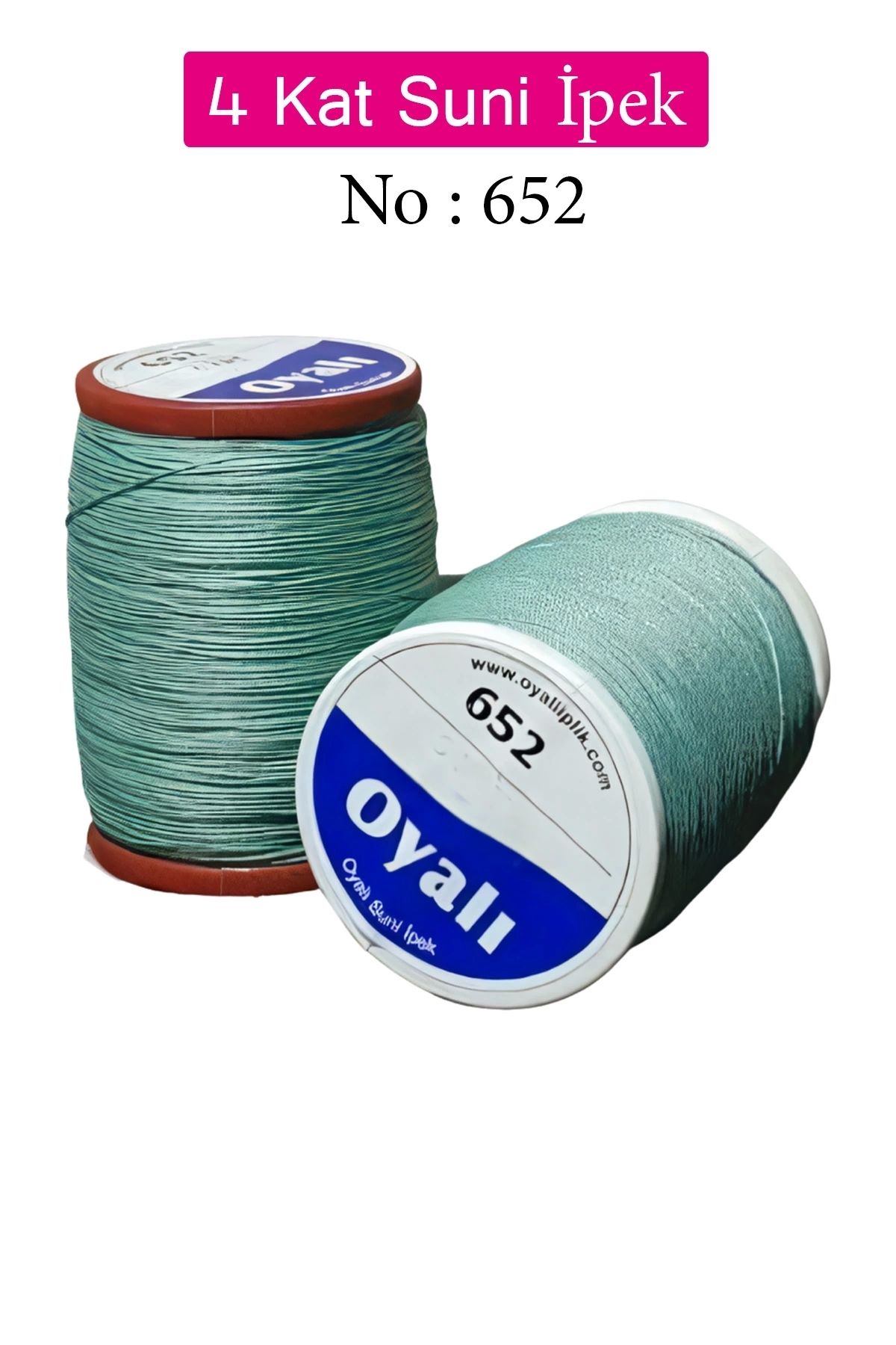 YenisiniAl Oyalı 4 Kat Suni İpek İplik İğne Oyası Boncuk İpi Tığ Oyası No:652