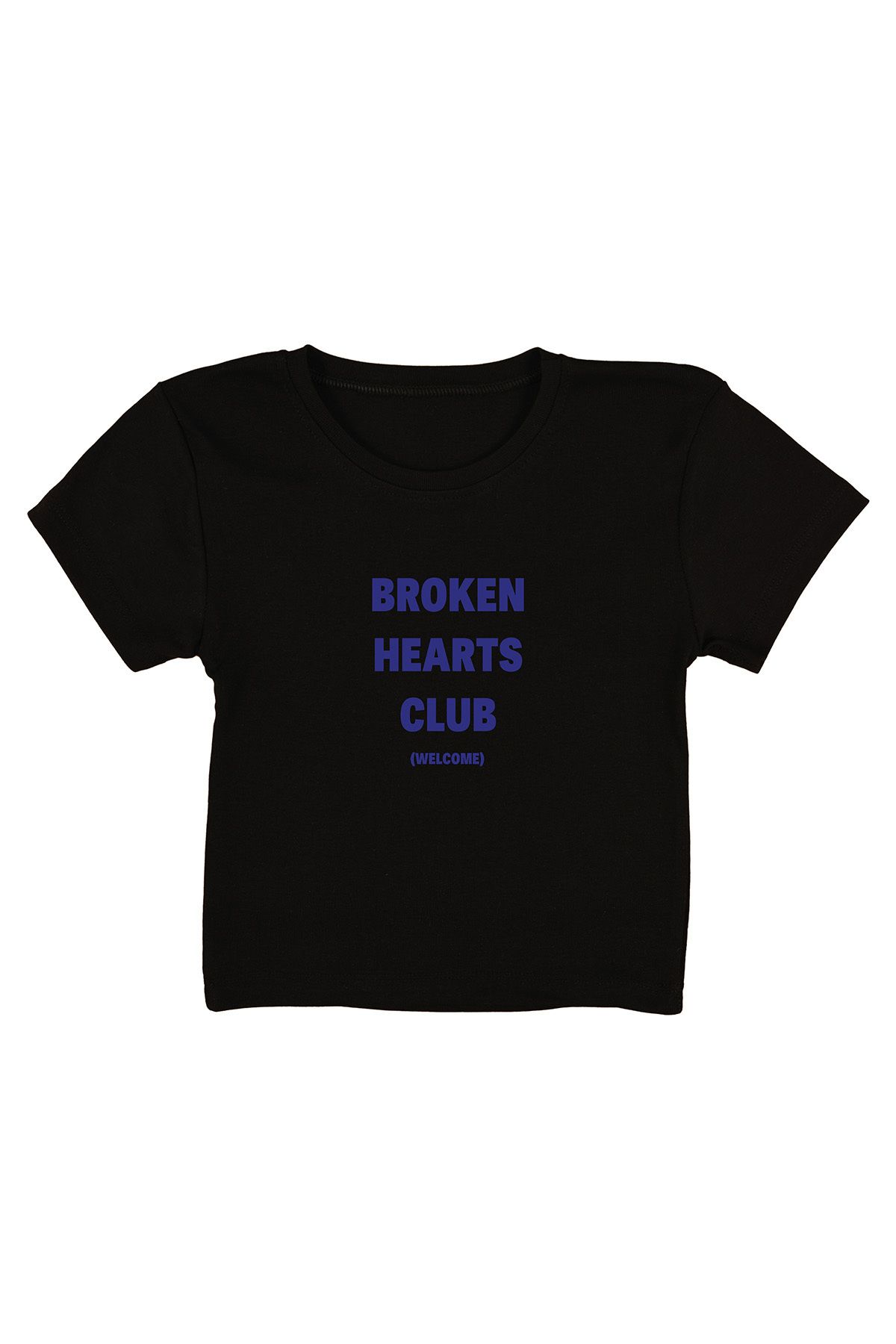 urbvn Broken Baskılı Siyah Crop Top