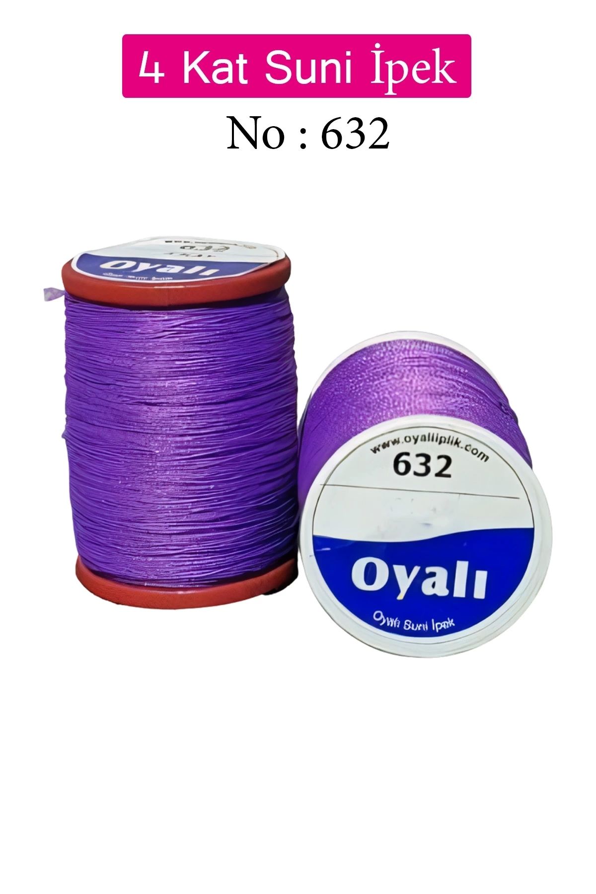 YenisiniAl Oyalı 4 Kat Suni İpek İplik İğne Oyası Boncuk İpi Tığ Oyası No:632