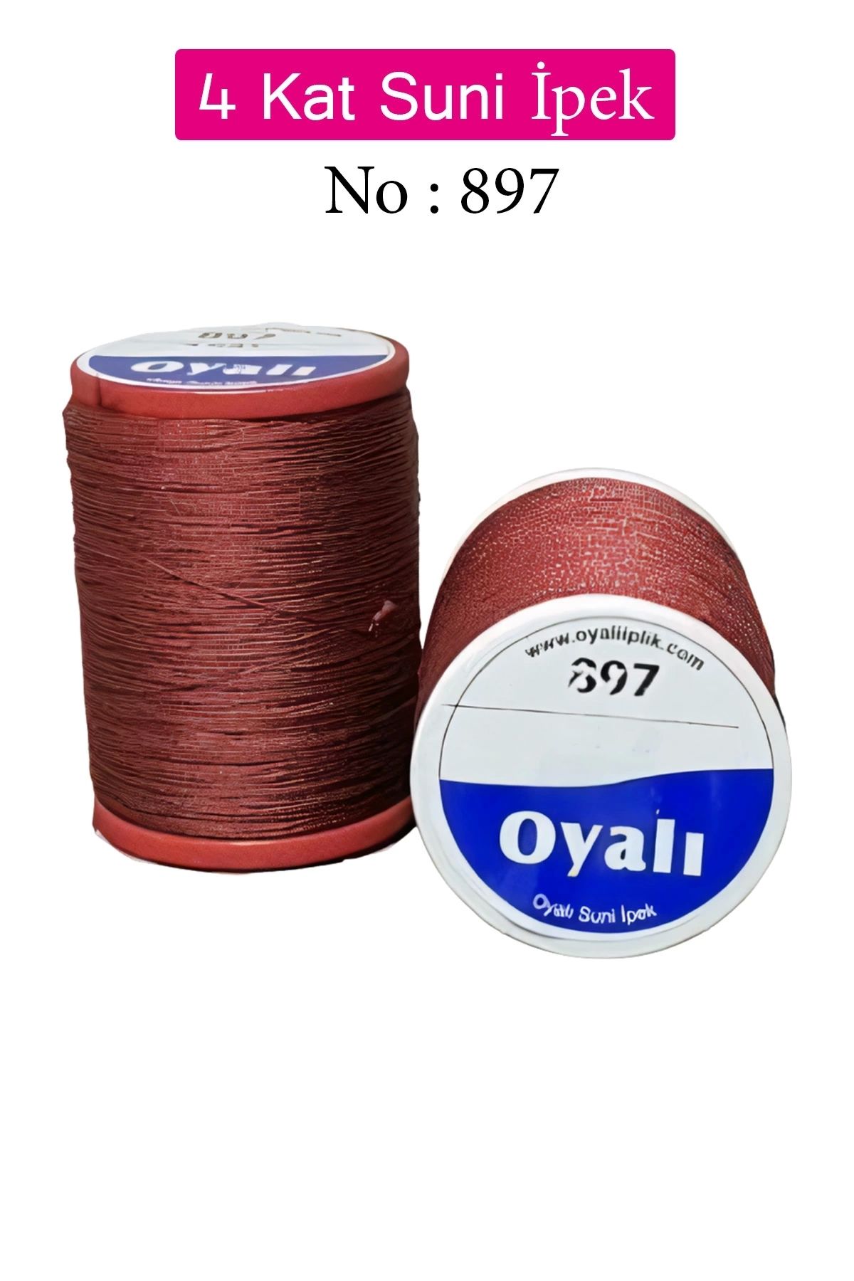 YenisiniAl Oyalı 4 Kat Suni İpek İplik İğne Oyası Boncuk İpi Tığ Oyası No:897