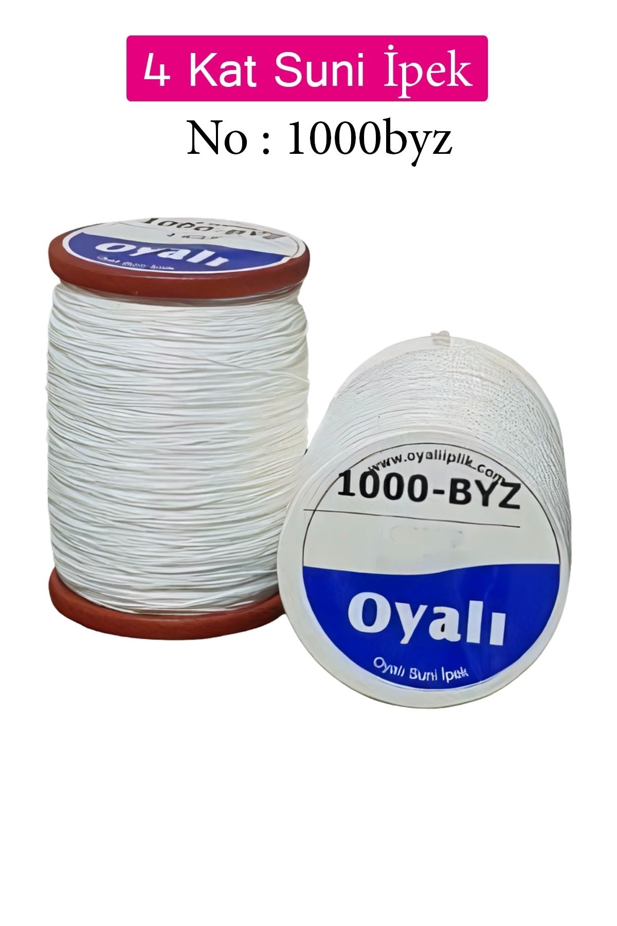 YenisiniAl Oyalı 4 Kat Suni İpek İplik İğne Oyası Boncuk İpi Tığ Oyası No:1000-BYZ