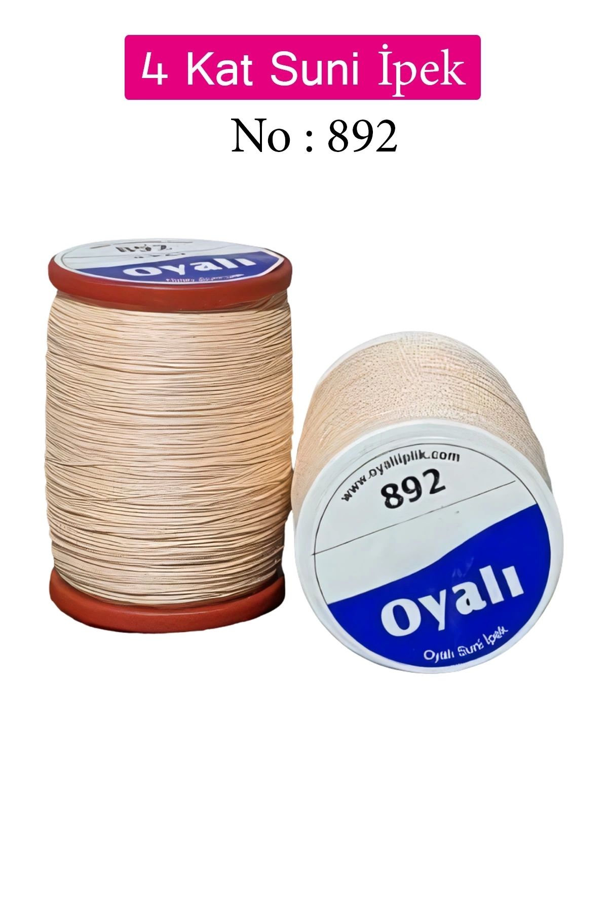YenisiniAl Oyalı 4 Kat Suni İpek İplik İğne Oyası Boncuk İpi Tığ Oyası No:892