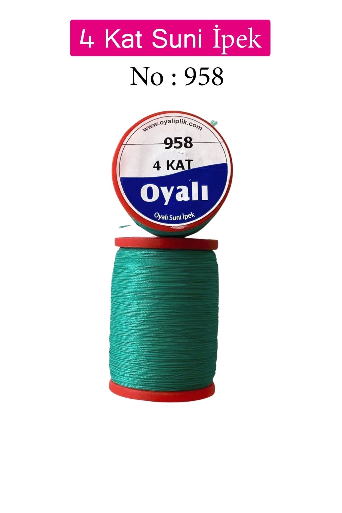 YenisiniAl Oyalı 4 Kat Suni İpek İplik İğne Oyası Boncuk İpi Tığ Oyası No:958