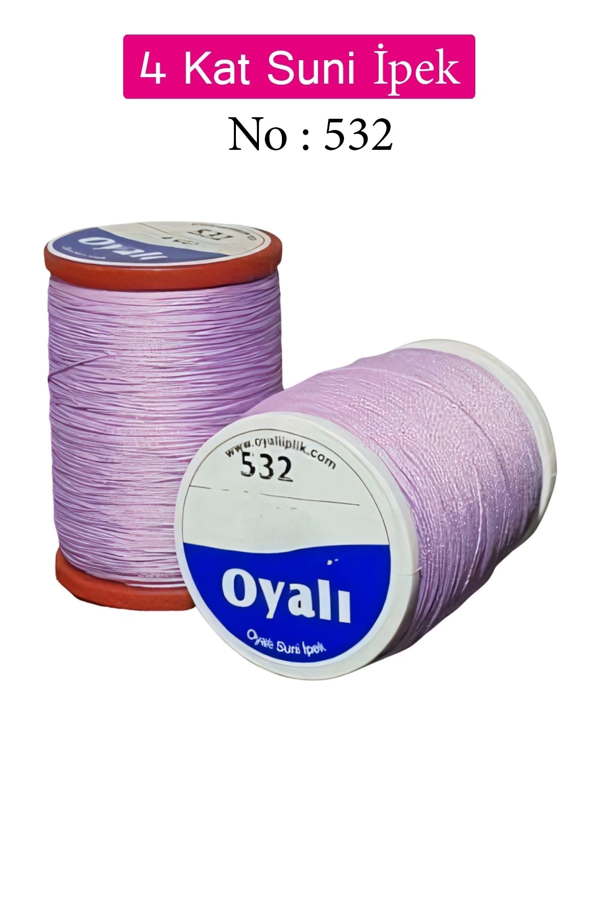 YenisiniAl Oyalı 4 Kat Suni İpek İplik İğne Oyası Boncuk İpi Tığ Oyası No:532