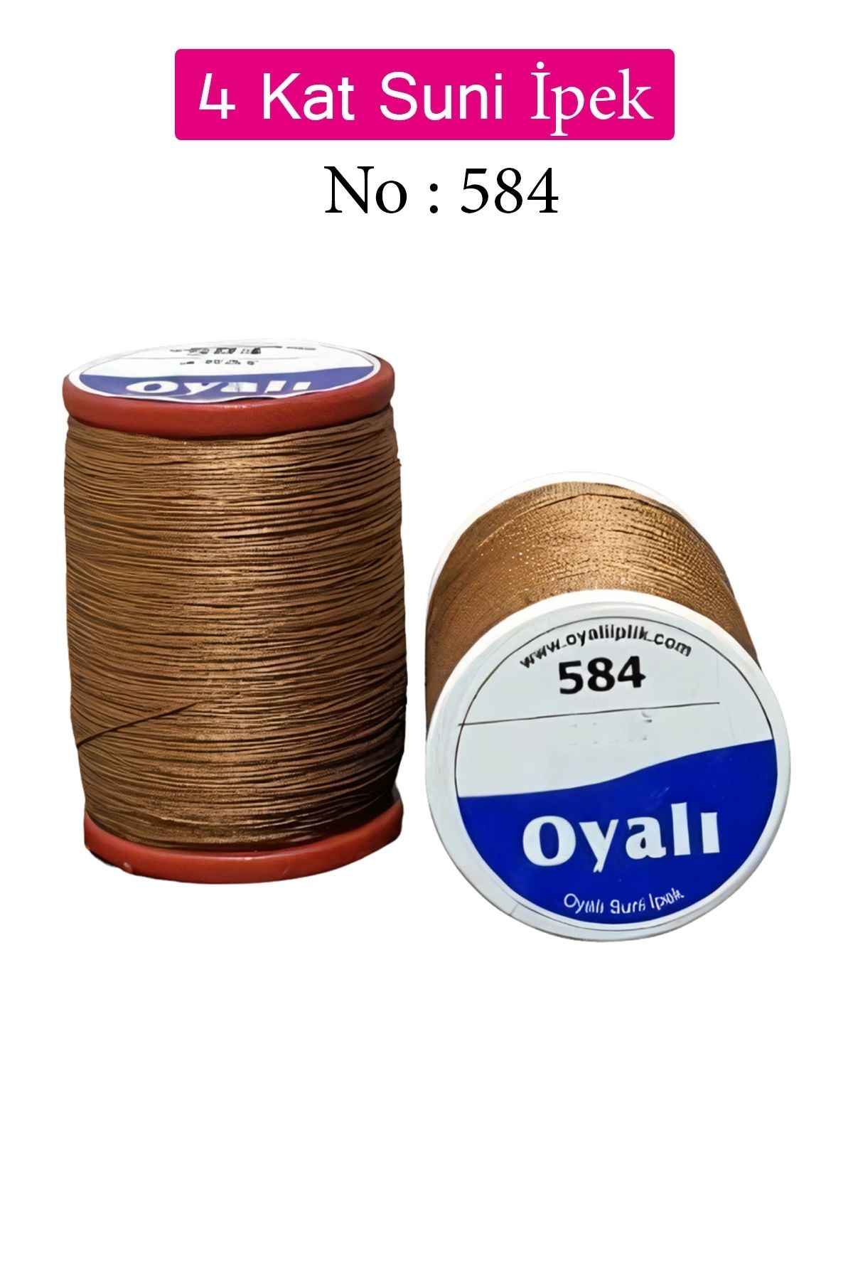 YenisiniAl Oyalı 4 Kat Suni İpek İplik İğne Oyası Boncuk İpi Tığ Oyası No:584