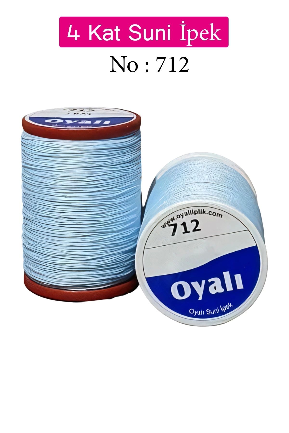 YenisiniAl Oyalı 4 Kat Suni İpek İplik İğne Oyası Boncuk İpi Tığ Oyası No:712