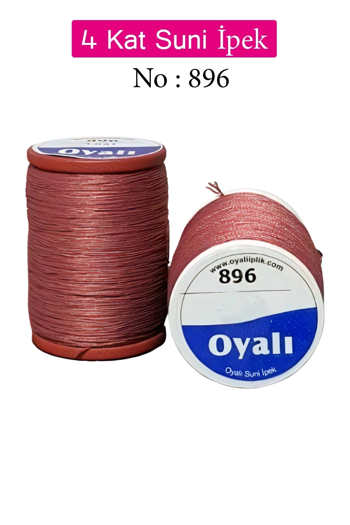 YenisiniAl Oyalı 4 Kat Suni İpek İplik İğne Oyası Boncuk İpi Tığ Oyası No:896