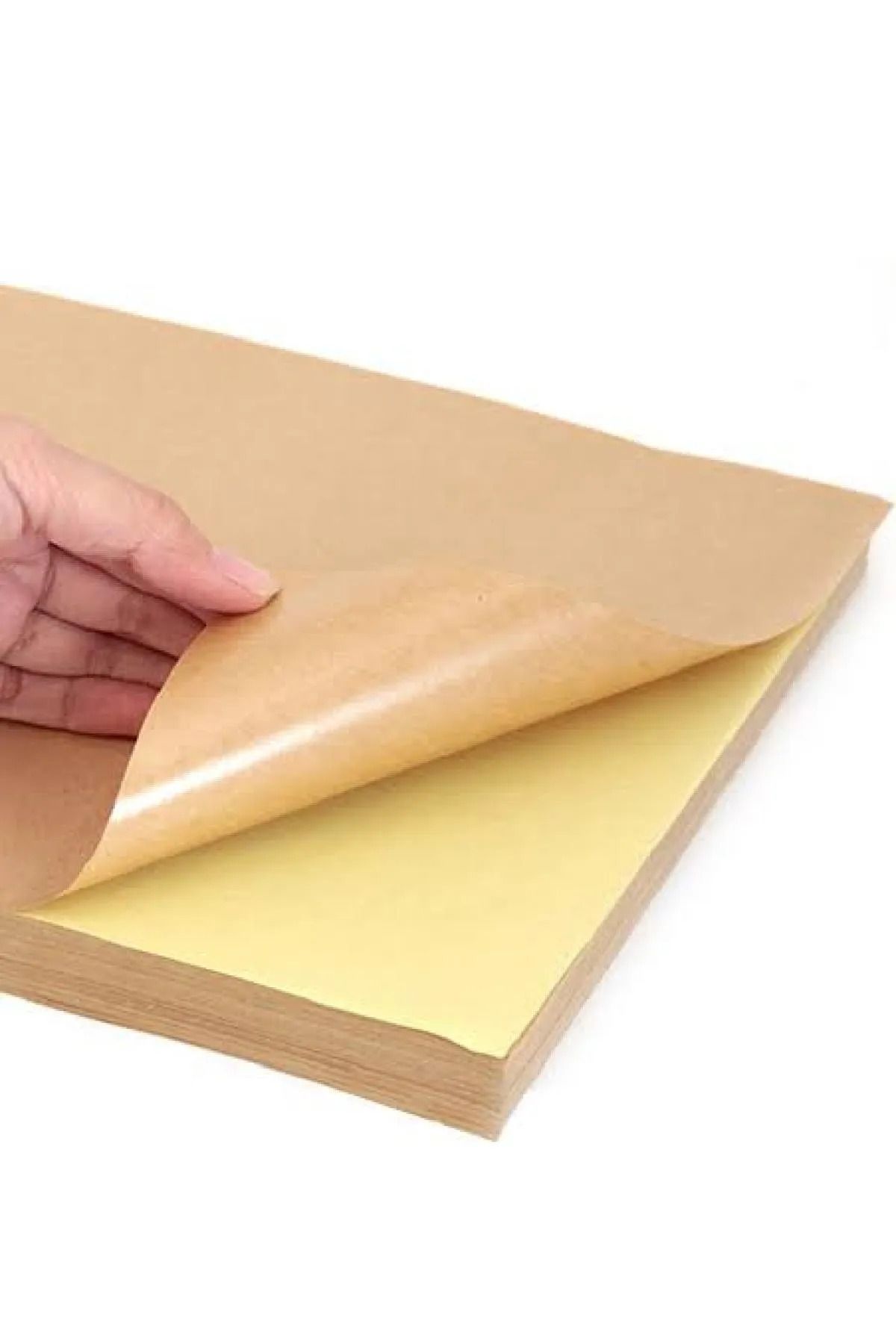 viora Kraft Yapışkanlı Sticker Kağıt Etiketlik Kalın A4 50 Adet Premium Serisi