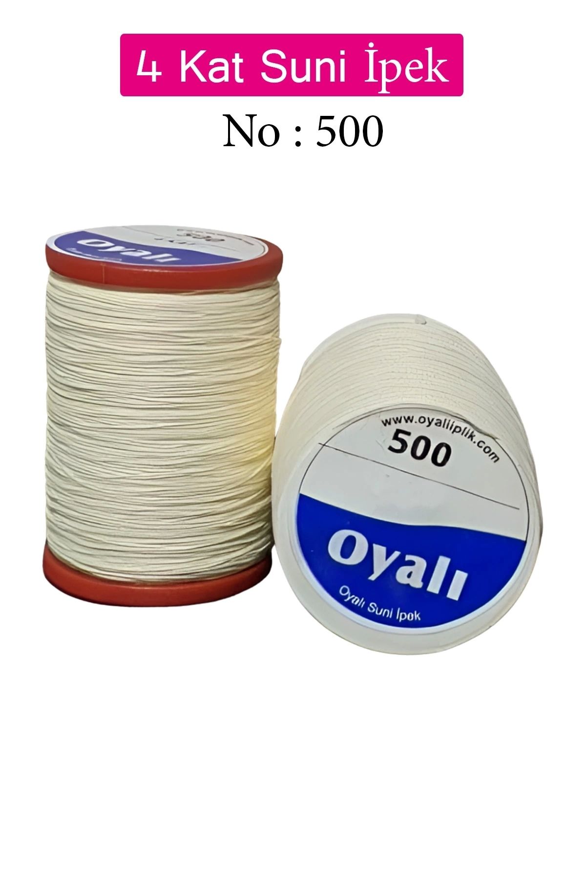 YenisiniAl Oyalı 4 Kat Suni İpek İplik İğne Oyası Boncuk İpi Tığ Oyası No:500
