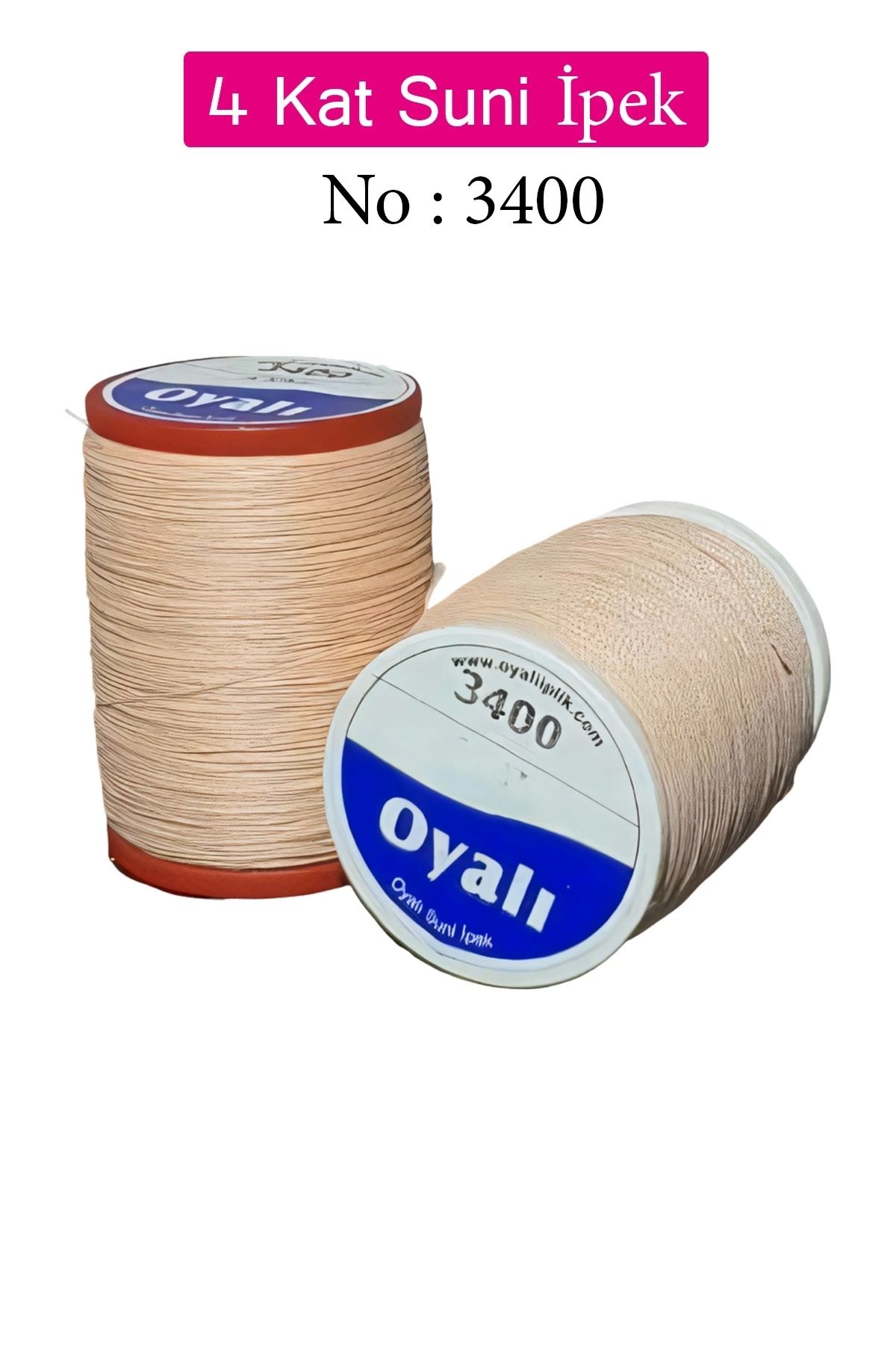 YenisiniAl Oyalı 4 Kat Suni İpek İplik İğne Oyası Boncuk İpi Tığ Oyası No:3400