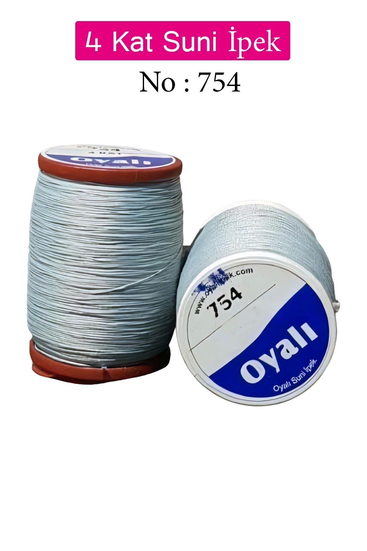 YenisiniAl Oyalı 4 Kat Suni İpek İplik İğne Oyası Boncuk İpi Tığ Oyası No:754