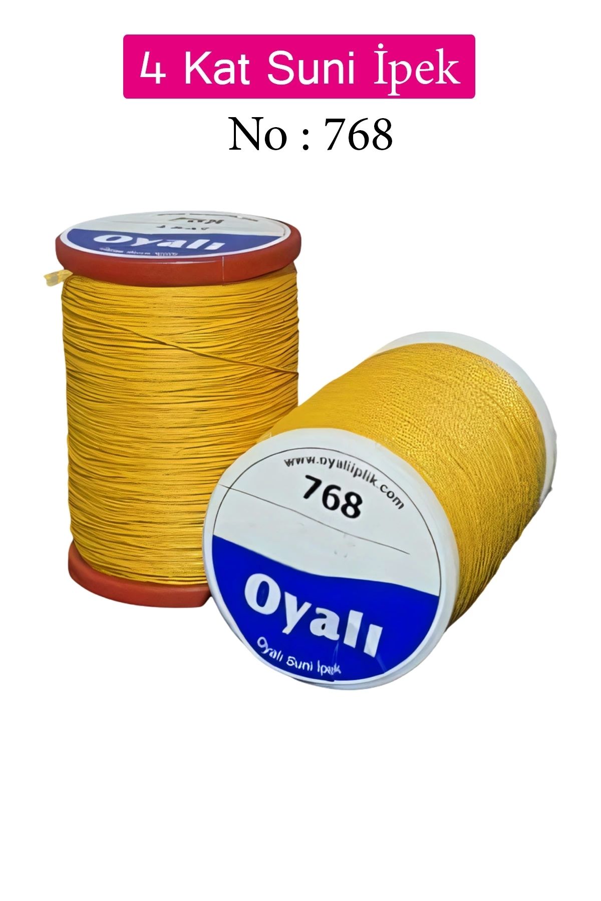 YenisiniAl Oyalı 4 Kat Suni İpek İplik İğne Oyası Boncuk İpi Tığ Oyası No:768