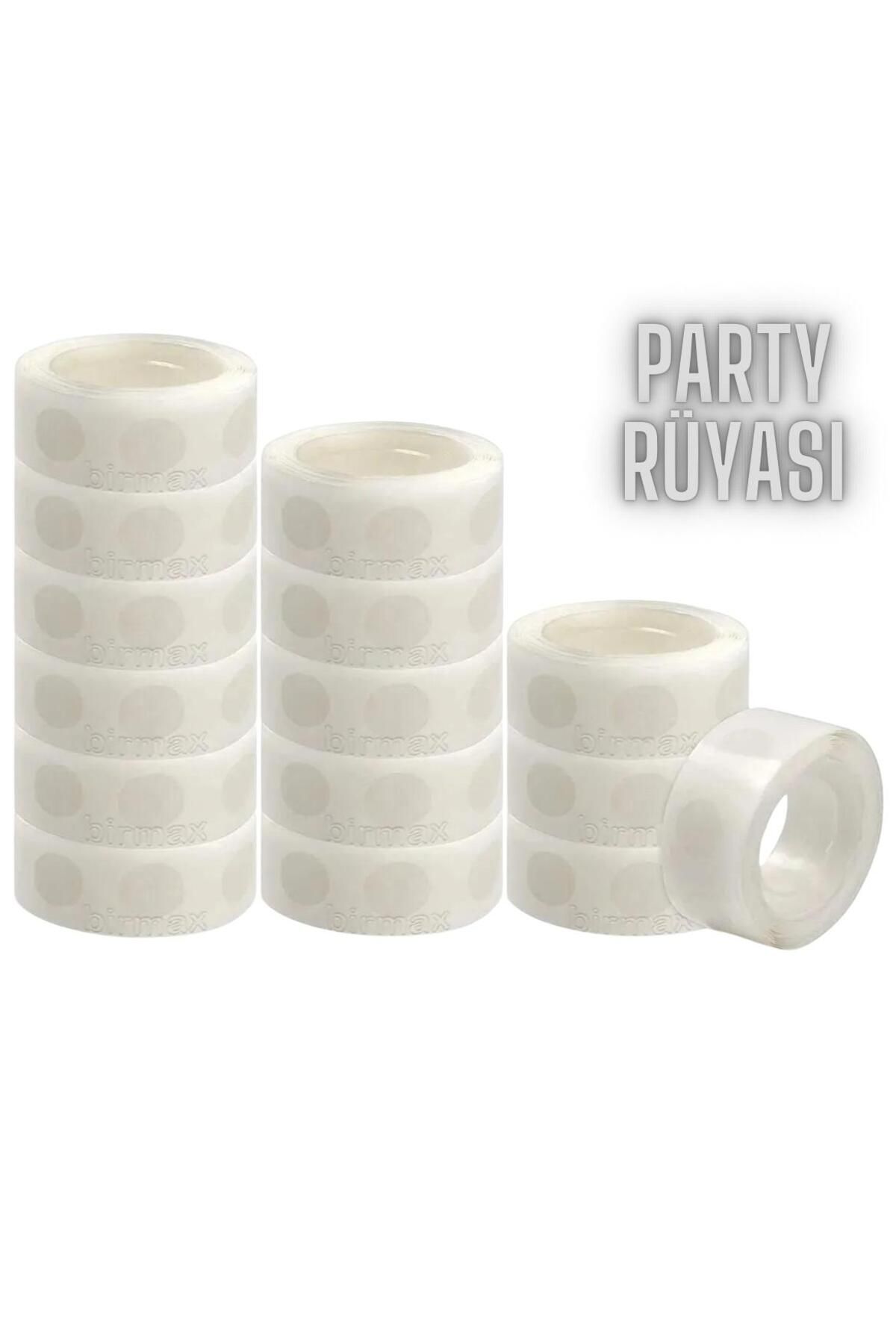 partyrüyası 100 Adet Çift Taraflı Balon Yapıştırma Dekorasyon Süsleme Bandı