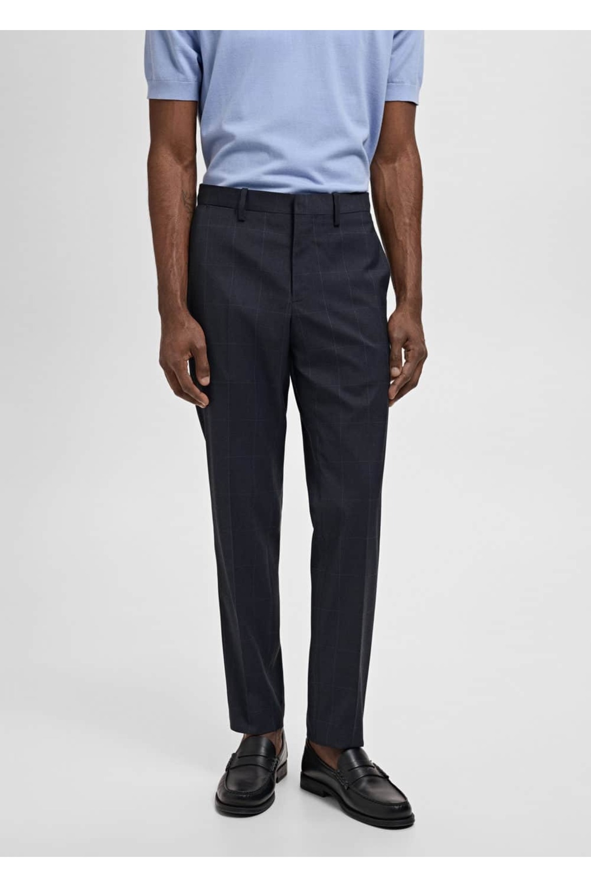 Süper slim fit streç kumaştan kumaş pantolon