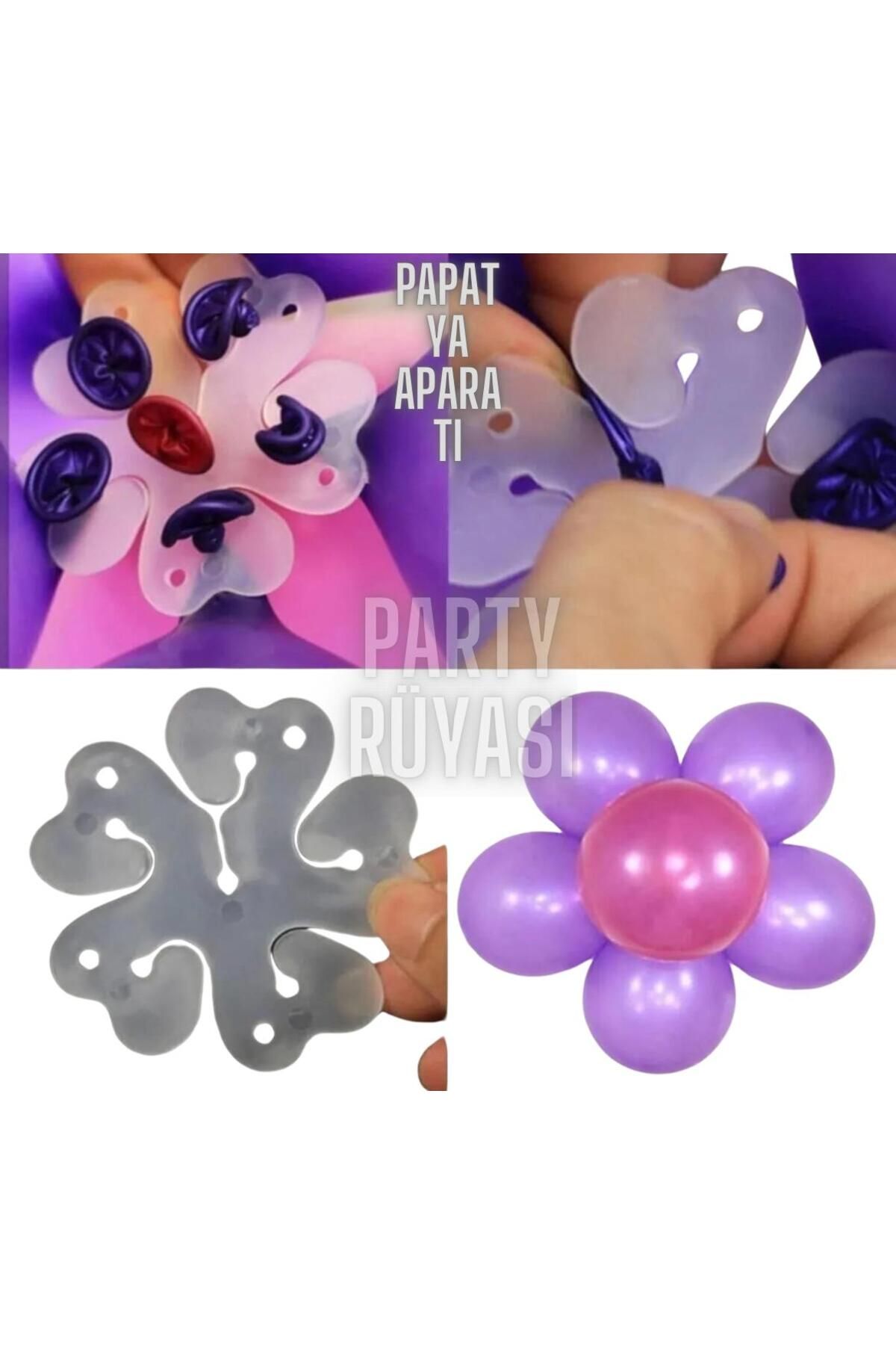partyrüyası Balon Papatya Çiçek Yapma Aparatı 6 Adet