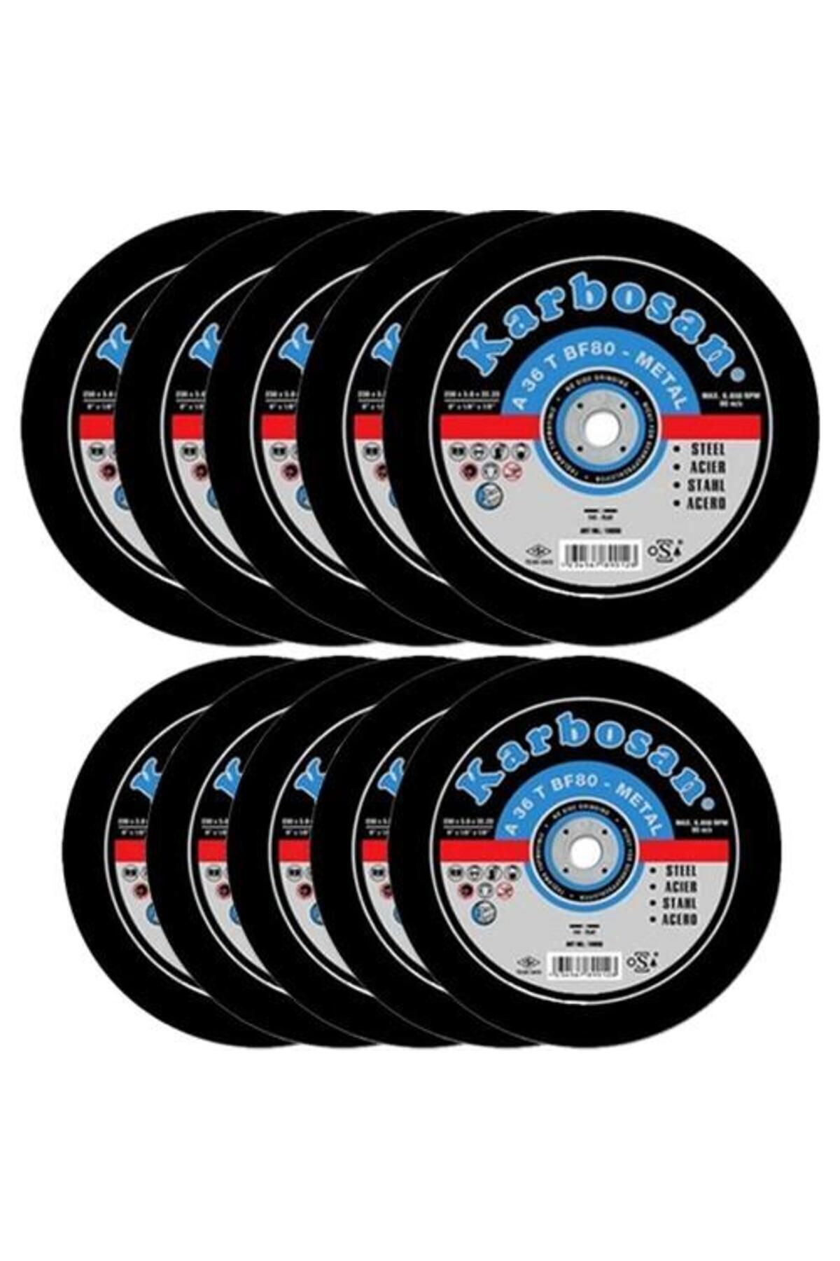 KARBOSAN 115x3.0x22.23 Metal Kesme Taşı Kalın 10 Adet