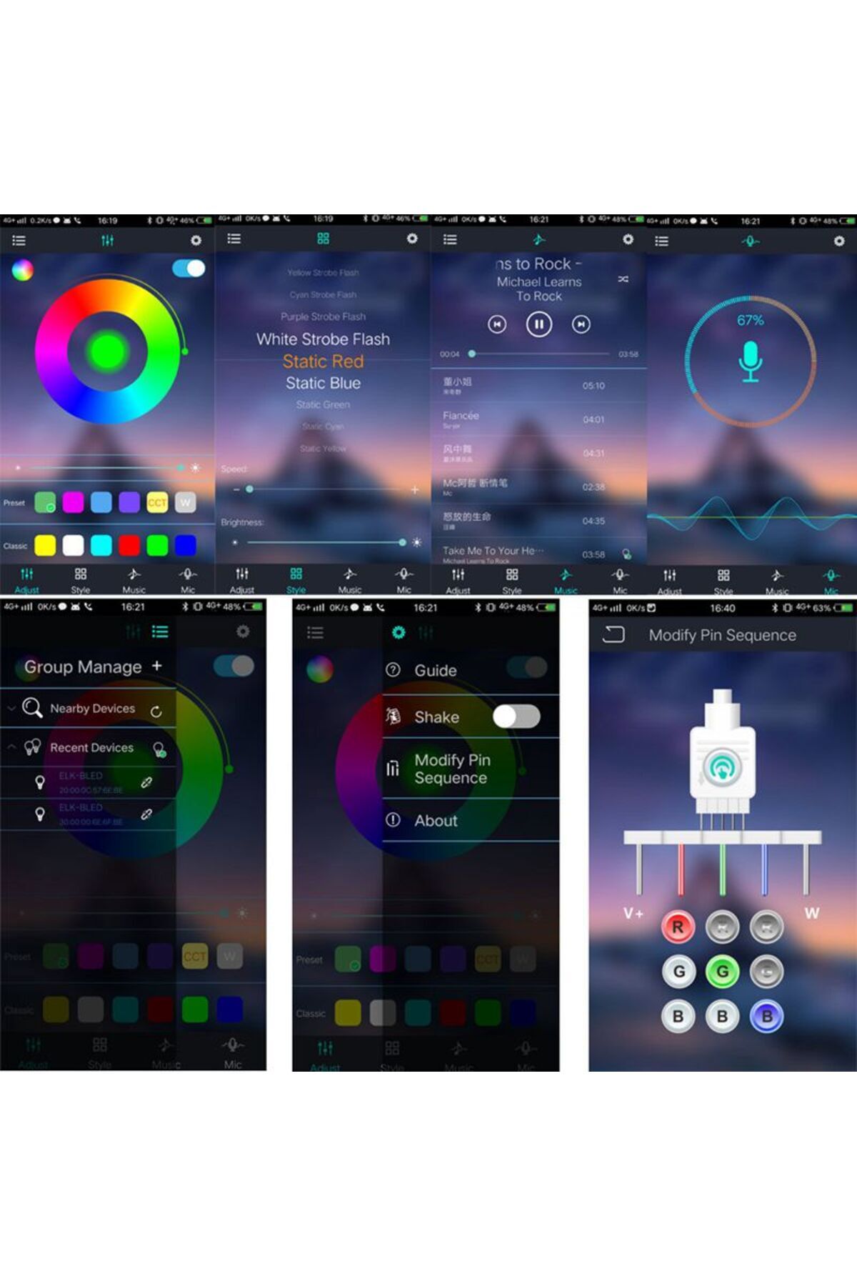 Choice-USB 5V LED Strip Light RGB Controller Wireless Bluetooth-compatible for APP Control DC USB 5V 12V 24 4