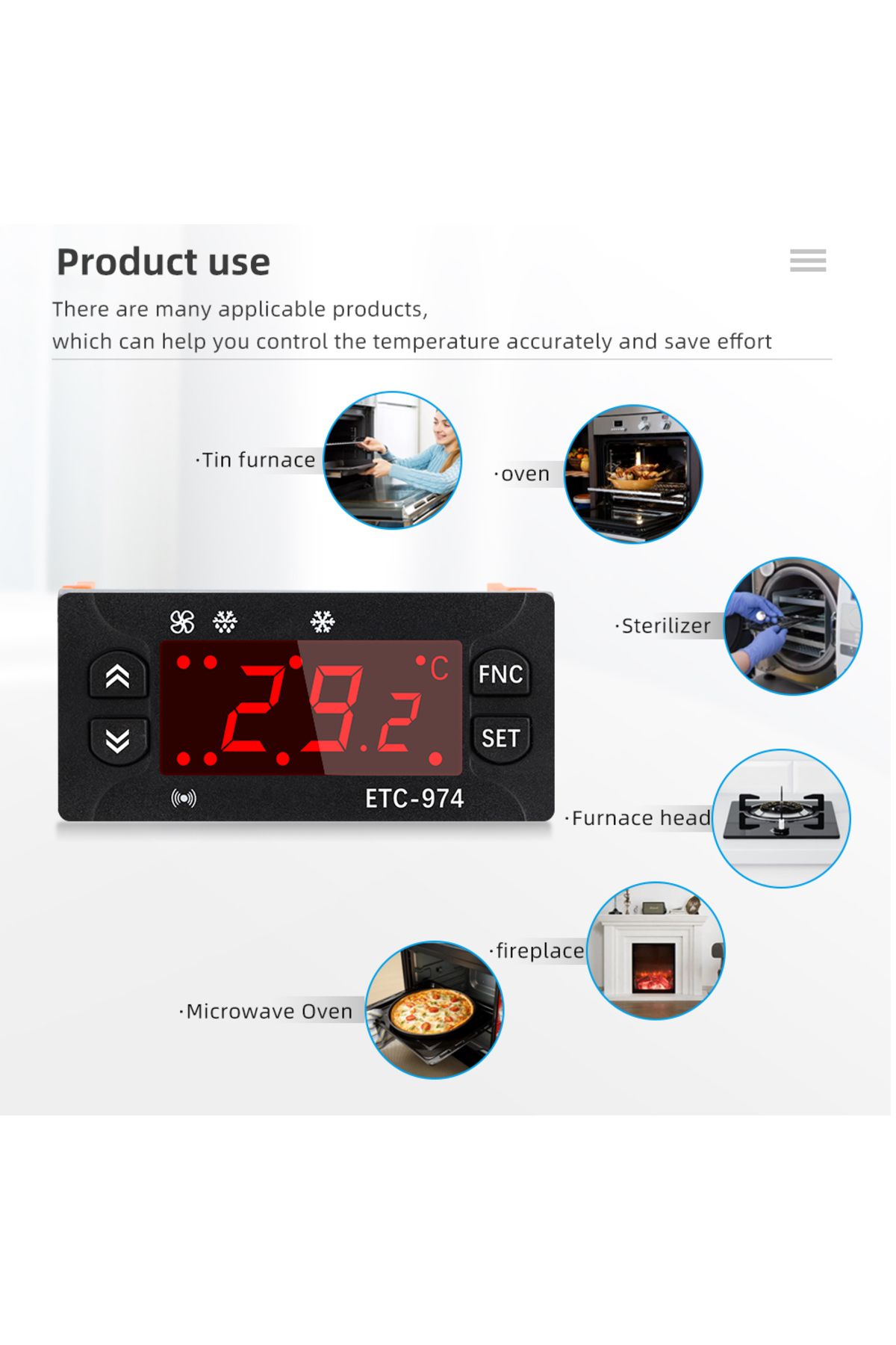 Choice-ETC-974 Temperature Controller Refrigerator Defrosting Heating Control Thermoregulator with Dual ... 5