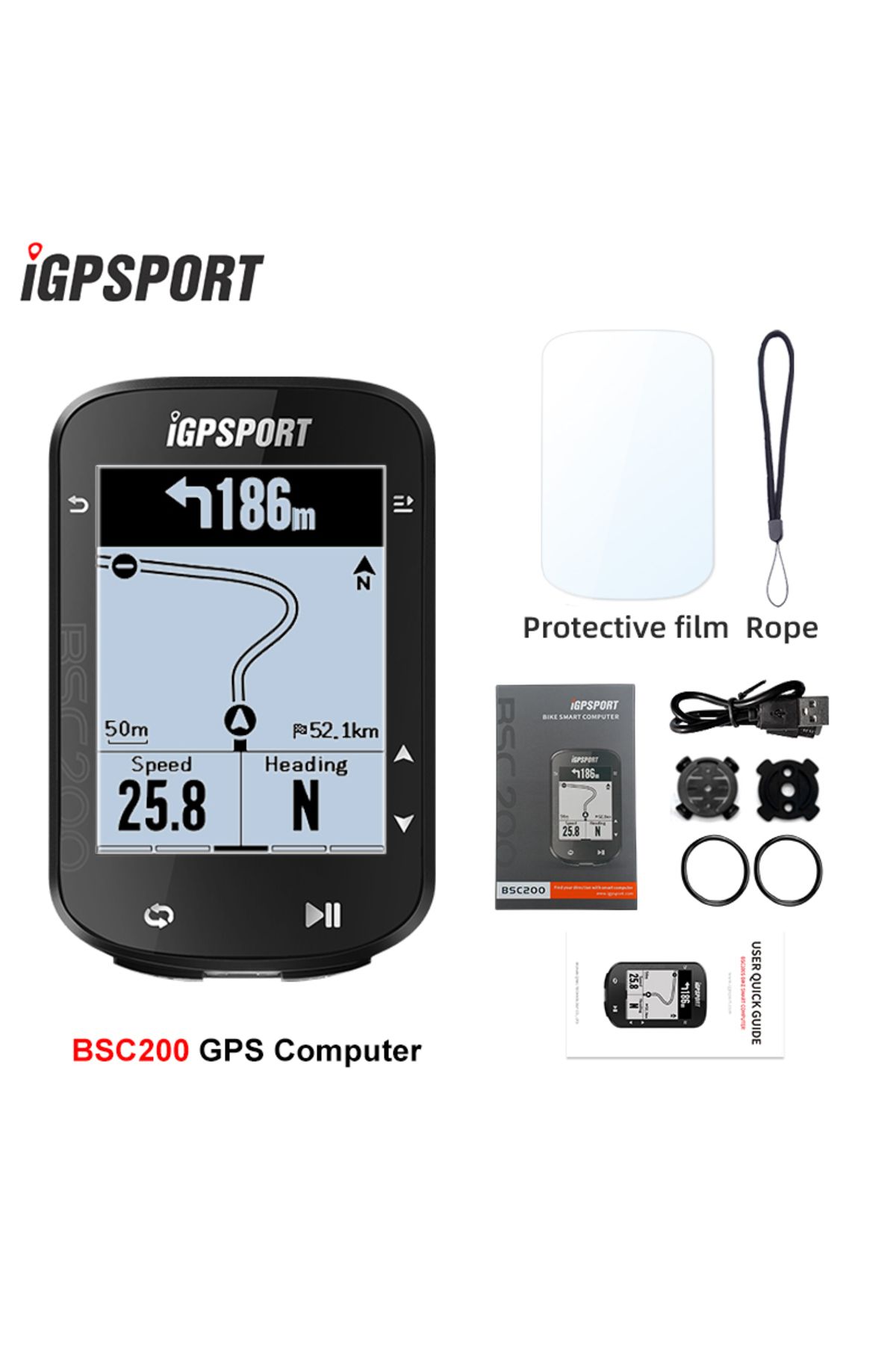 iGPSPORT-BSC200 IGPSPORT BSC200 GPS Cycle bike Computer Wireless Speedometer Bicycle Digital ANT+ Route Navig 1