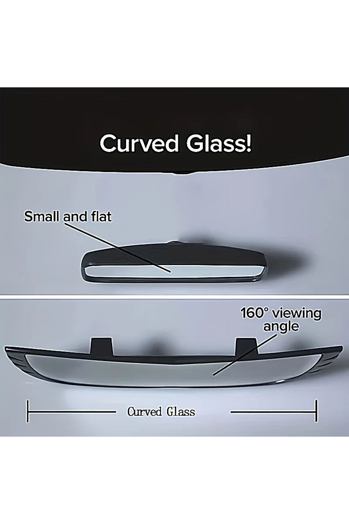 Choice-black Convex Rear Mirror Reduce Blind Spots Wide Angle Car Rearview Rear View Mirror 4