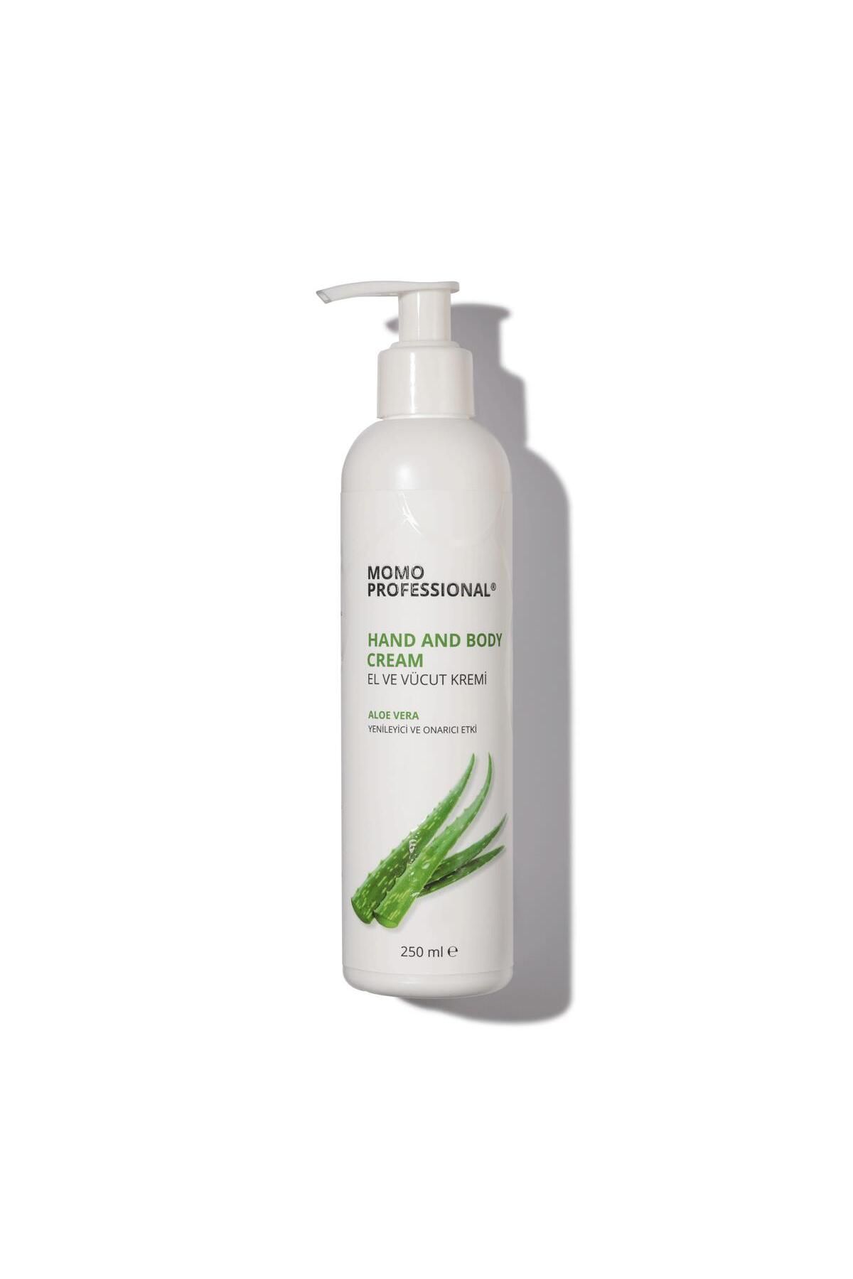 MOMO professional El ve Vücut Kremi Aloe Vera Özlü, Yoğun Nemlendirici, Yenileyici ve Onarıcı Etki, 250 ml