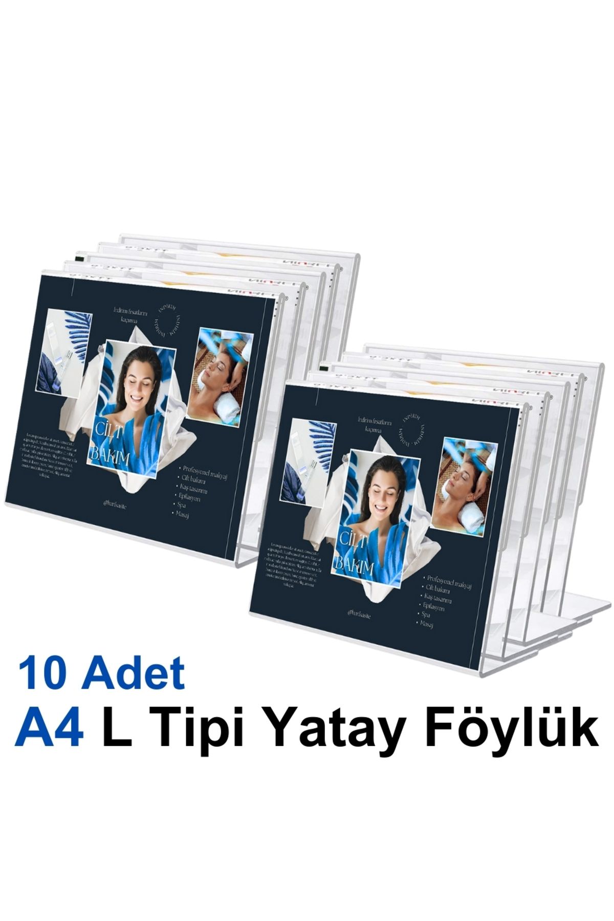 Karlobi A4 L Tipi Yatay Föylük - 10 Adet | Şeffaf Föylük | - | Pleksi Dosya |