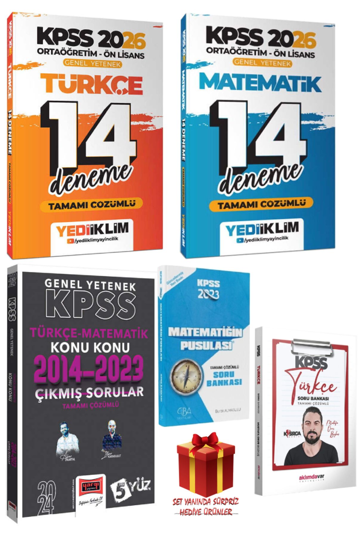 Yediiklim Yayınları 2026 Yediiklim Ortaöğretim Ön Lisans Türkçe Matematik Deneme+Çıkmış Sorular+Türkçe Mat Soru B
